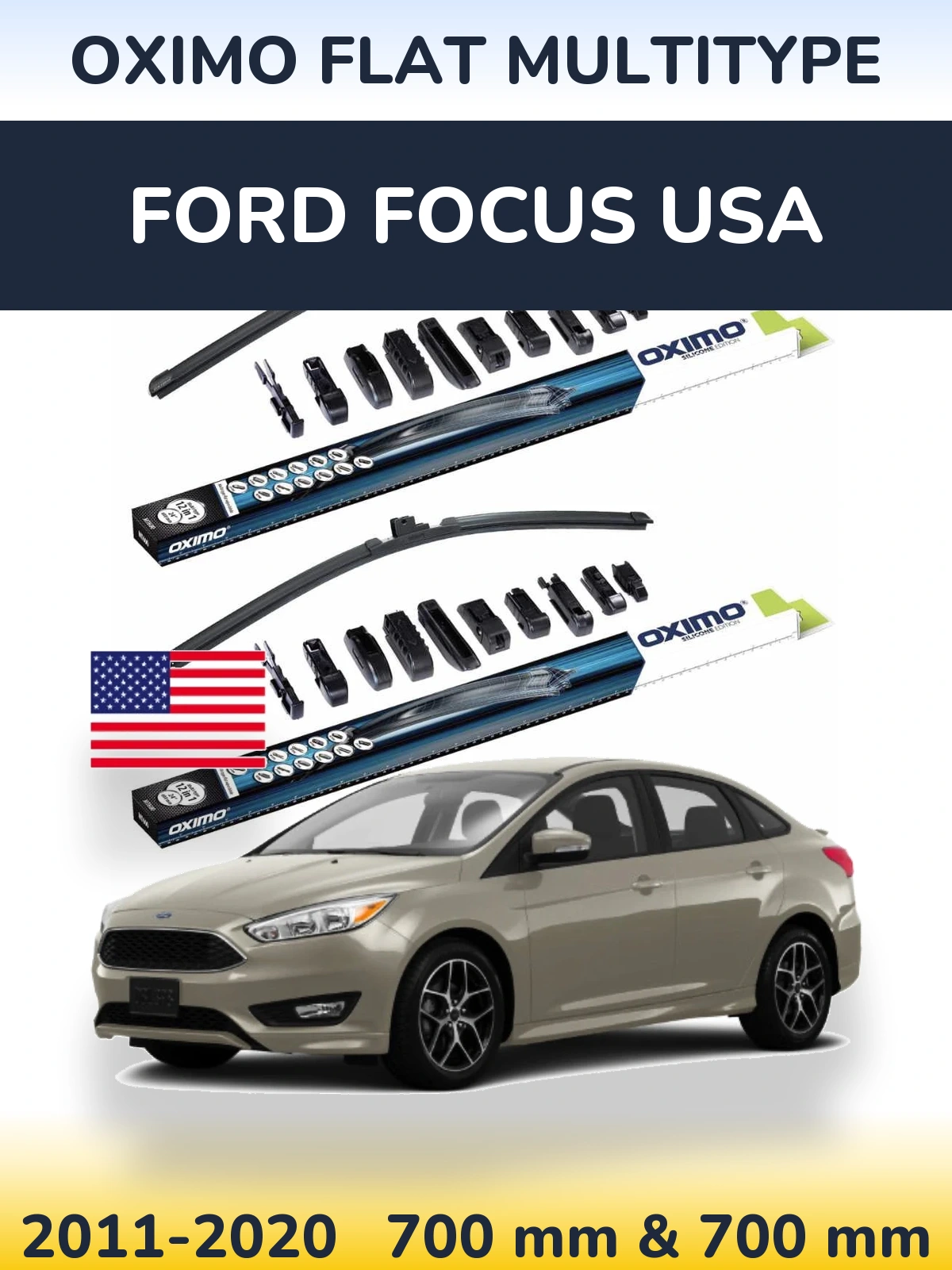 Ștergătoare Oximo Flat MultiTipe pentru Ford Focus USA