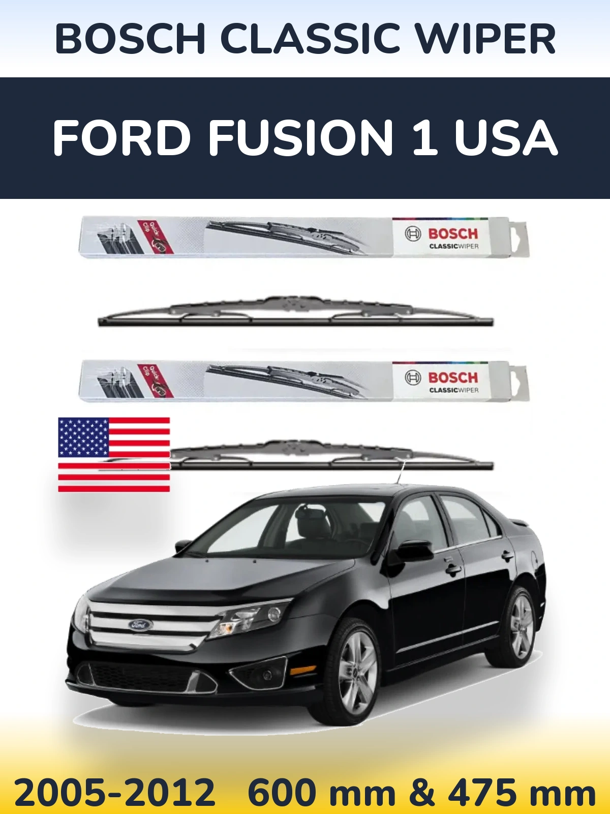 Ștergătoare BOSCH Classic Wiper pentru Ford Fusion 1 USA