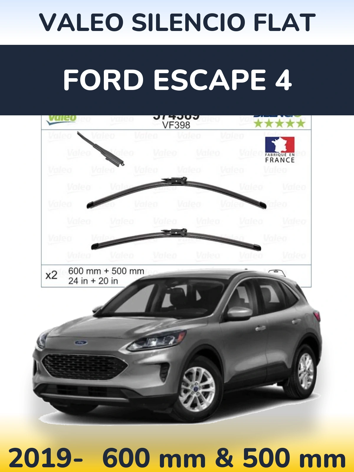 Ștergătoare Valeo Silencio Flat pentru Ford Escape 4