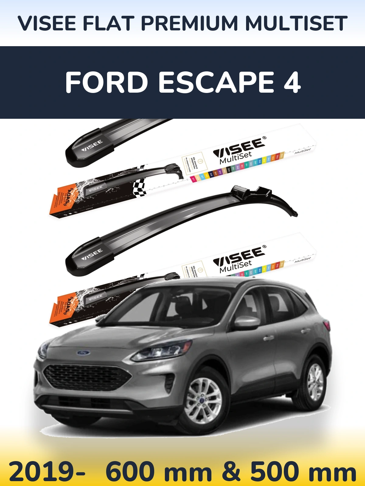 Ștergătoare VISEE FLAT PREMIUM MultiSet pentru Ford Escape 4