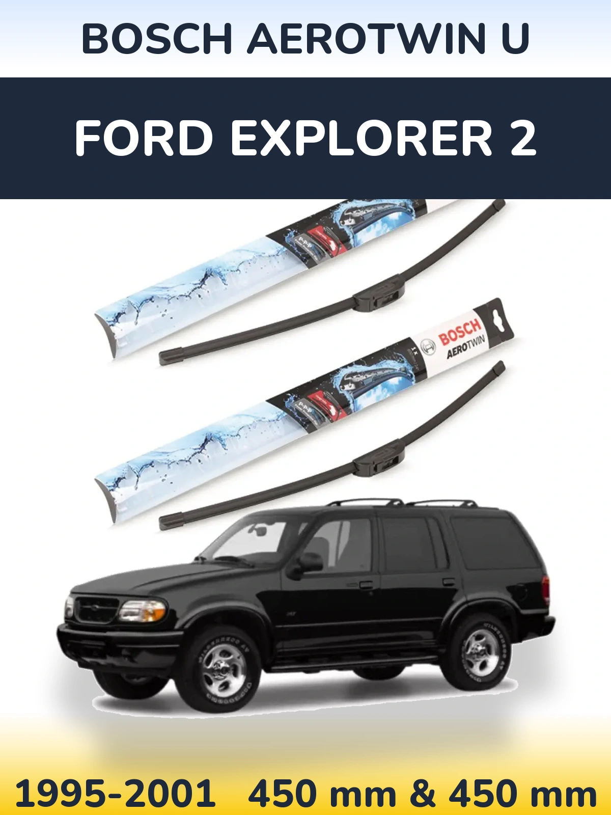 Ștergătoare BOSCH AeroTwin U pentru Ford Explorer 2