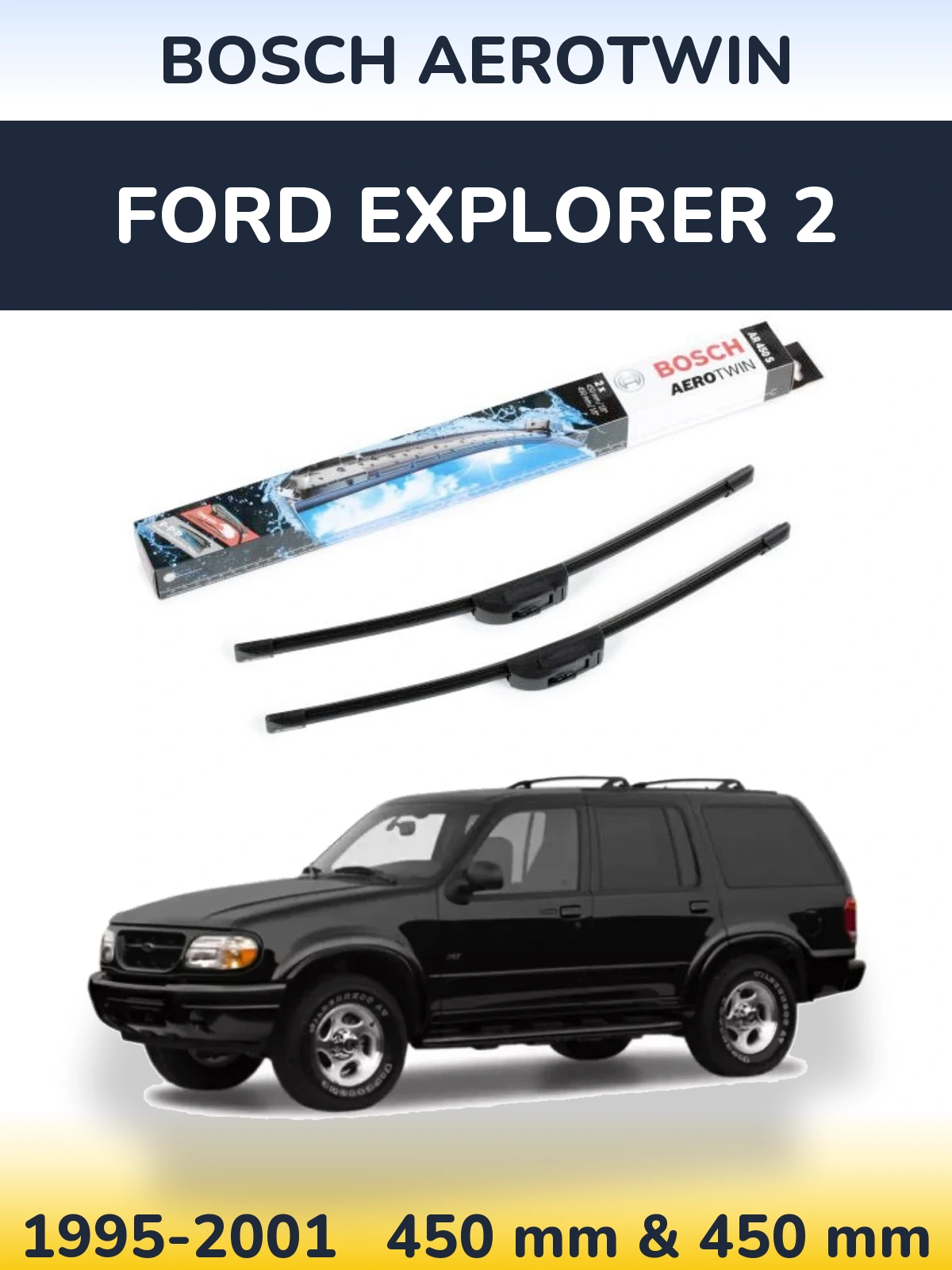 Ștergătoare BOSCH AeroTwin pentru Ford Explorer 2