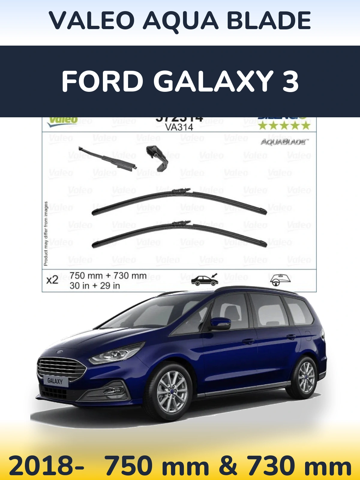 Ștergătoare Valeo Aqua Blade pentru Ford Galaxy 3