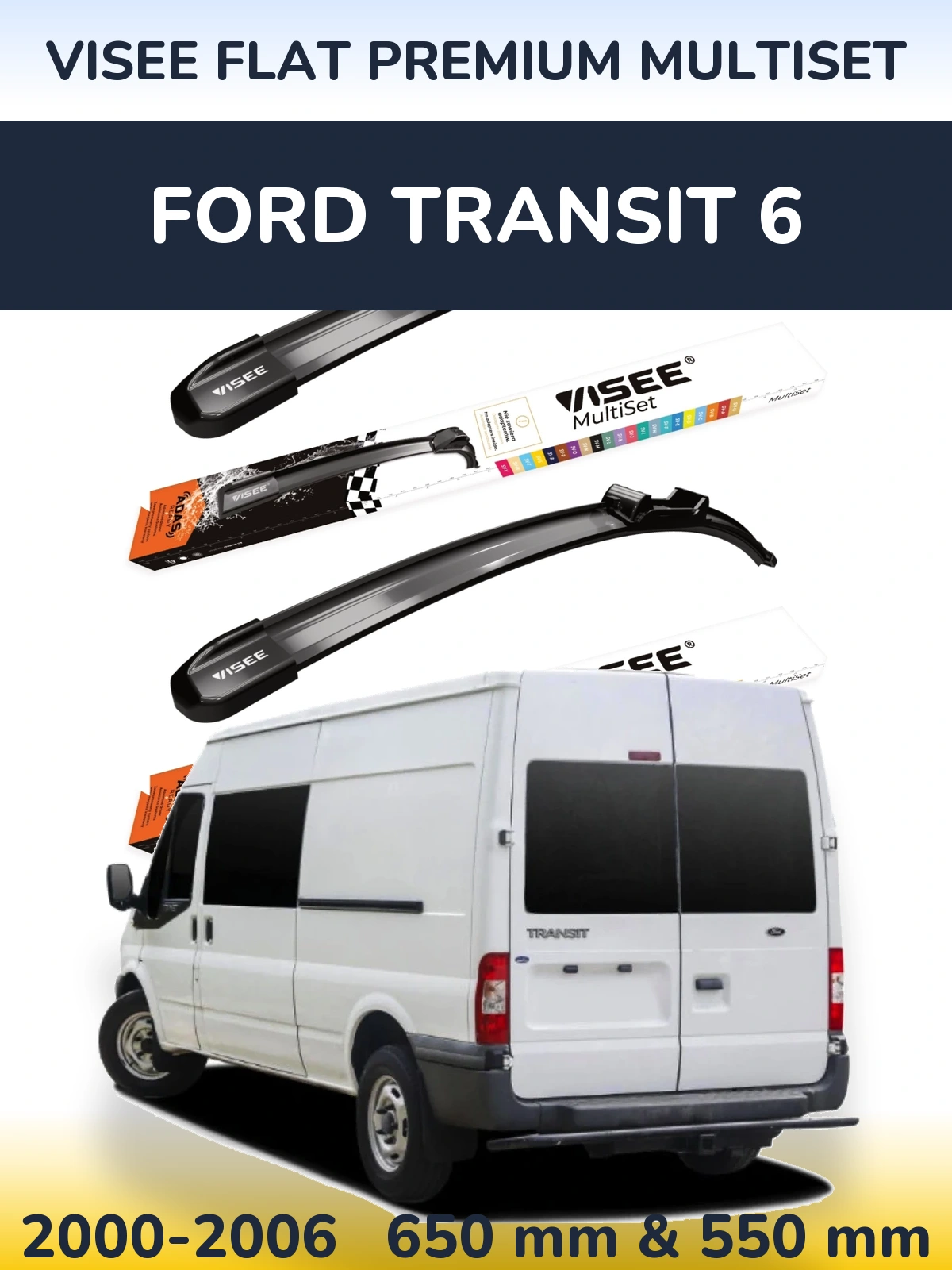 Ștergătoare VISEE FLAT PREMIUM MultiSet pentru Ford Transit 6