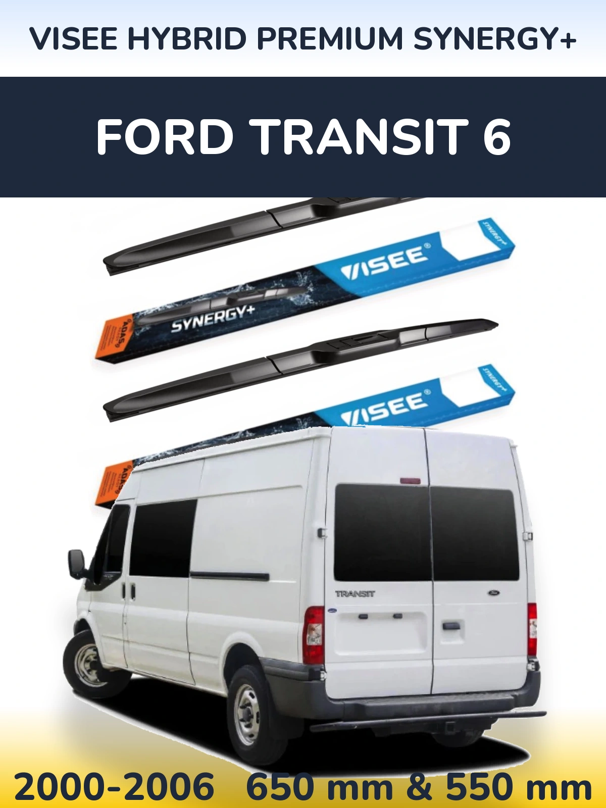 Ștergătoare VISEE HYBRID PREMIUM SYNERGY+ pentru Ford Transit 6