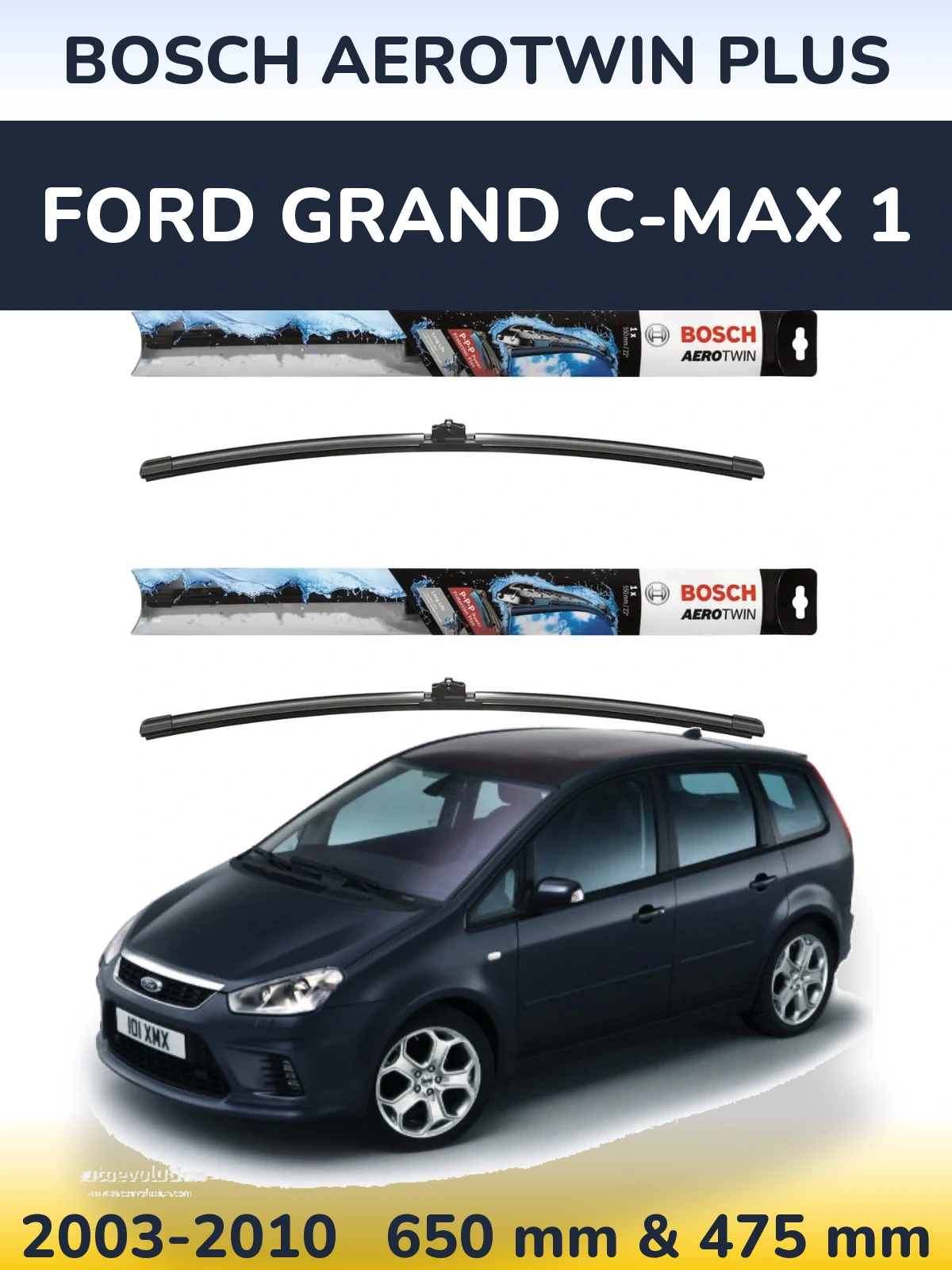 Ștergătoare BOSCH AeroTwin Plus pentru Ford Grand C-MAX 1