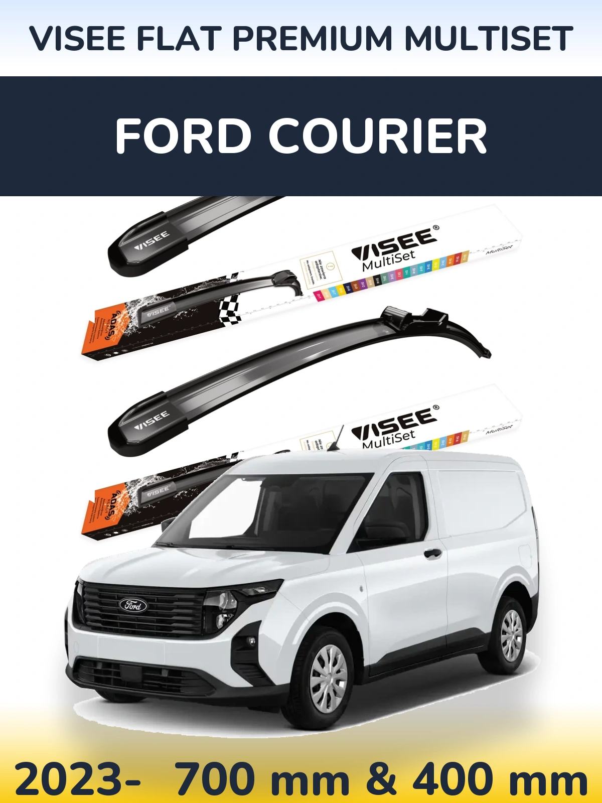 Ștergătoare VISEE FLAT PREMIUM MultiSet pentru Ford Courier
