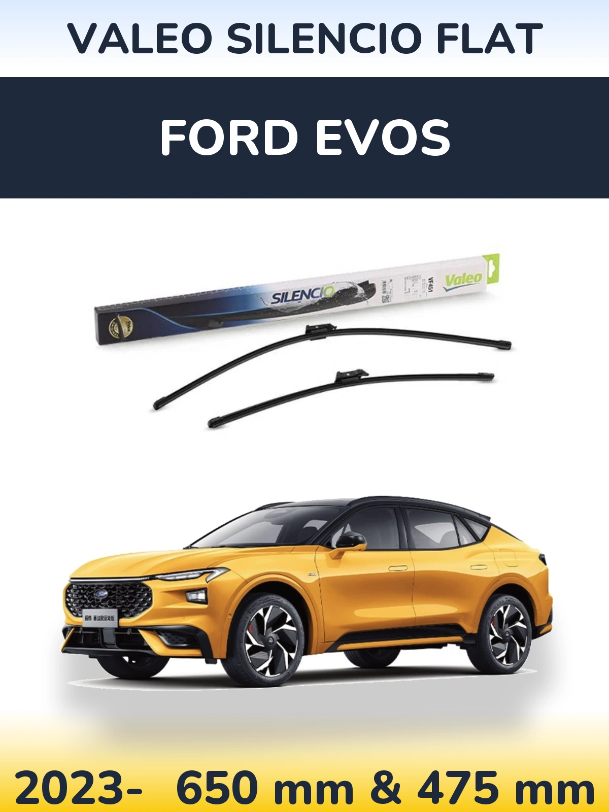 Ștergătoare Valeo Silencio Flat pentru Ford Evos