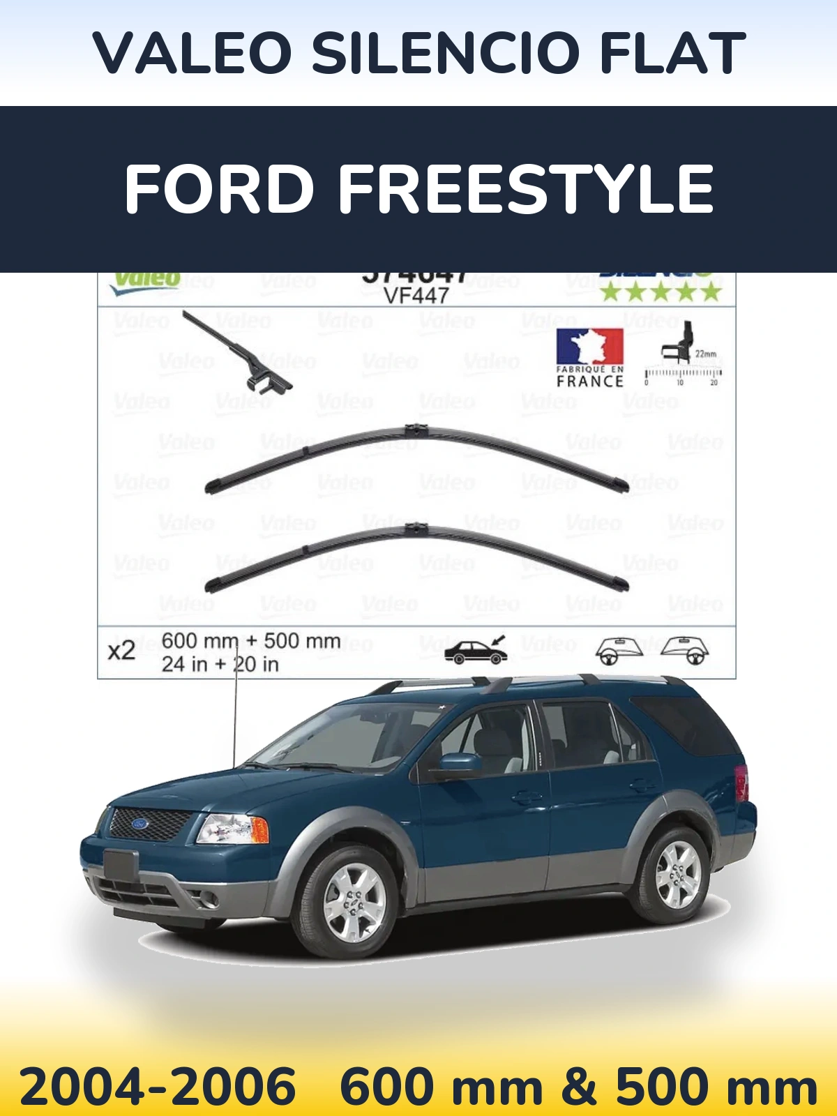Ștergătoare Valeo Silencio Flat pentru Ford Freestyle