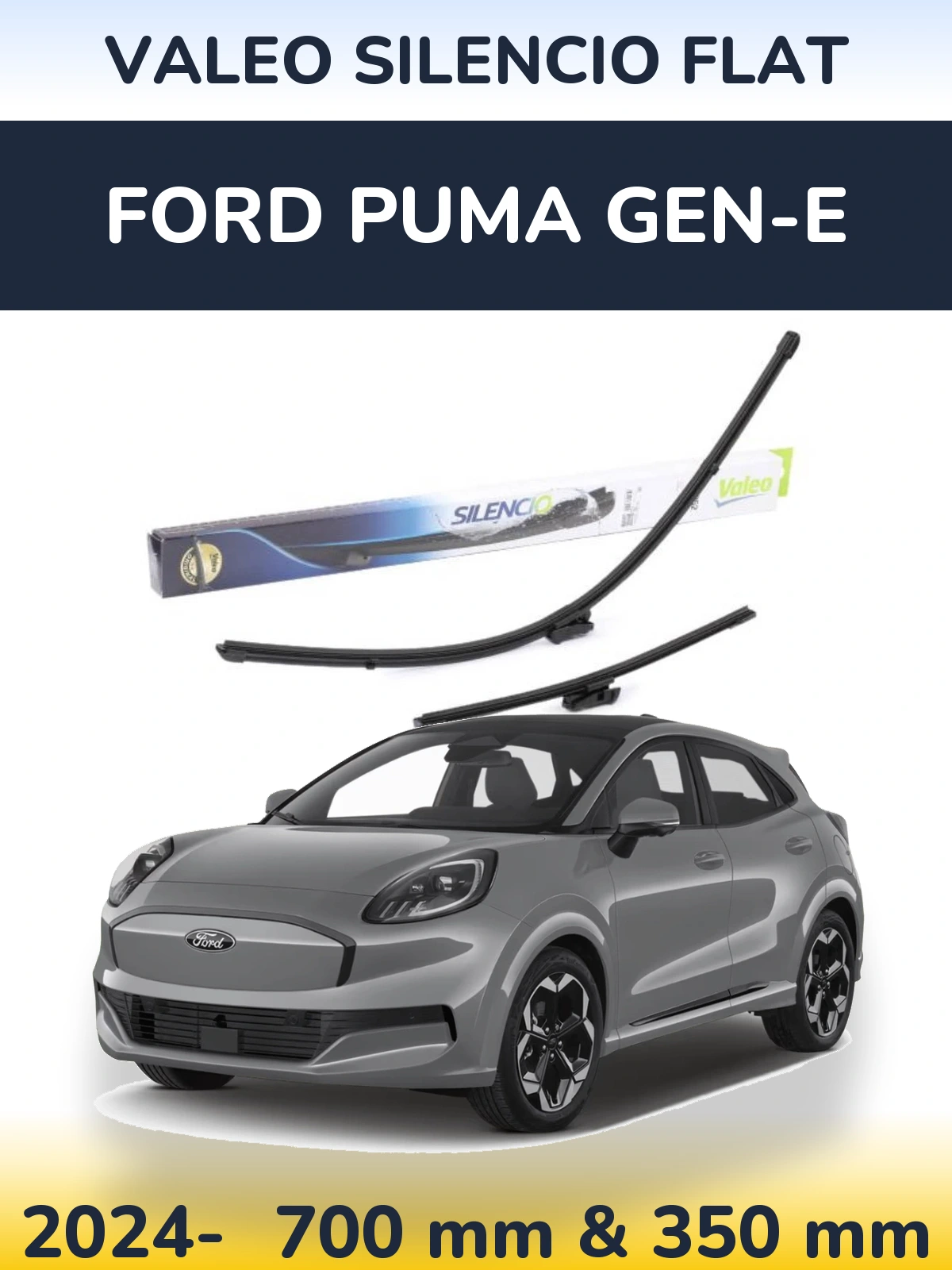 Ștergătoare Valeo Silencio Flat pentru Ford Puma Gen-E