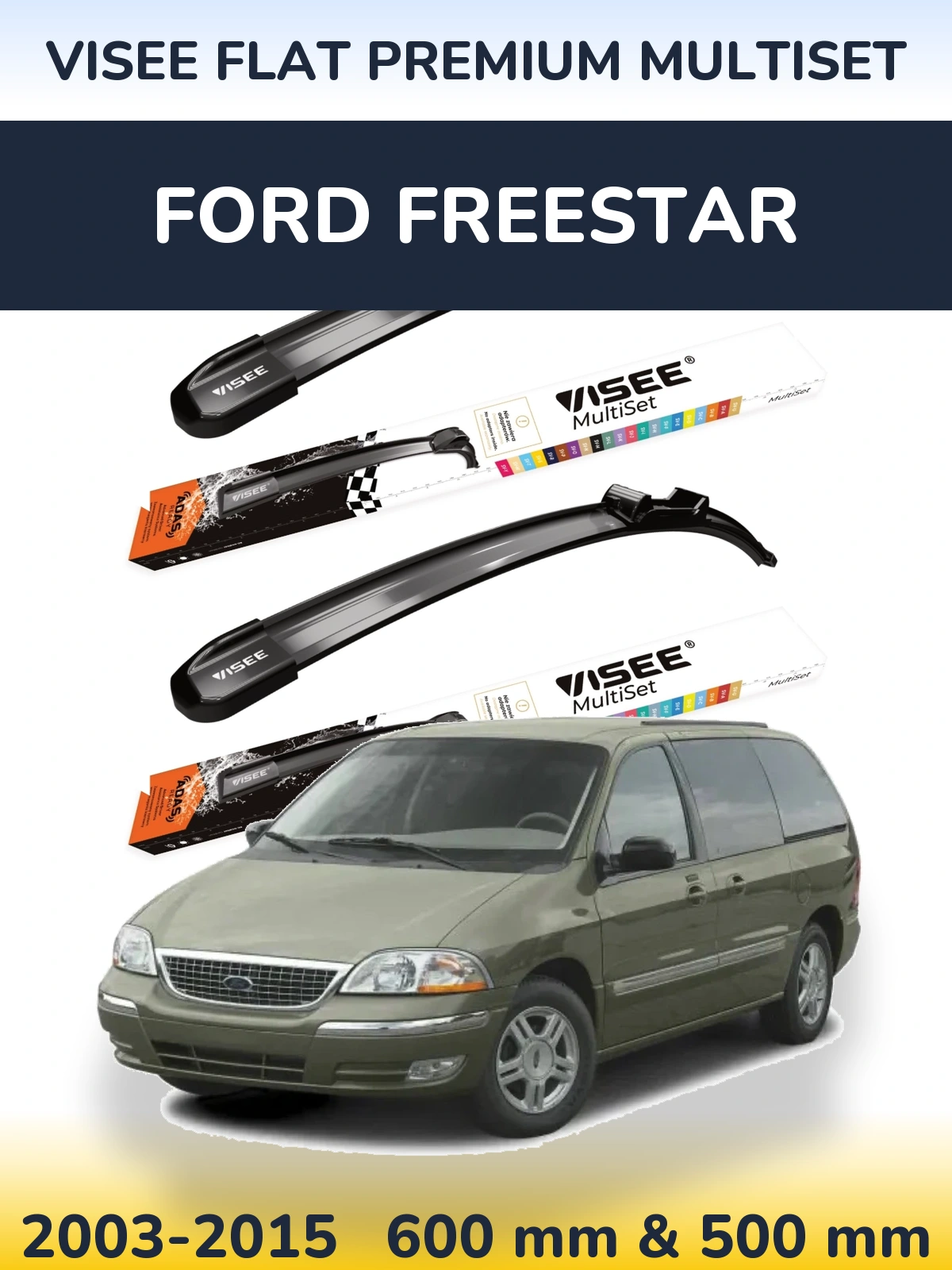 Ștergătoare VISEE FLAT PREMIUM MultiSet pentru Ford Freestar