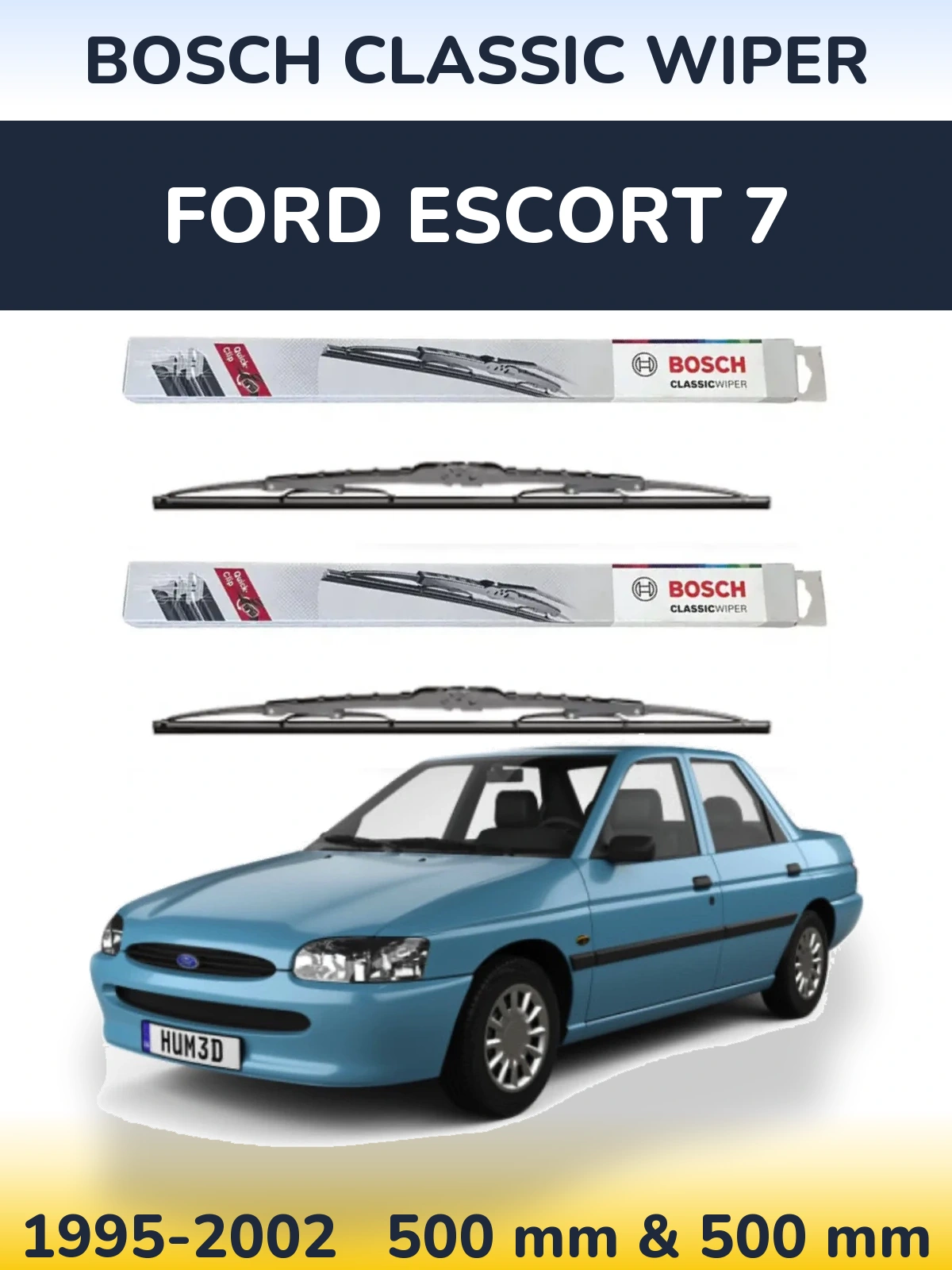 Ștergătoare BOSCH Classic Wiper pentru Ford Escort 7