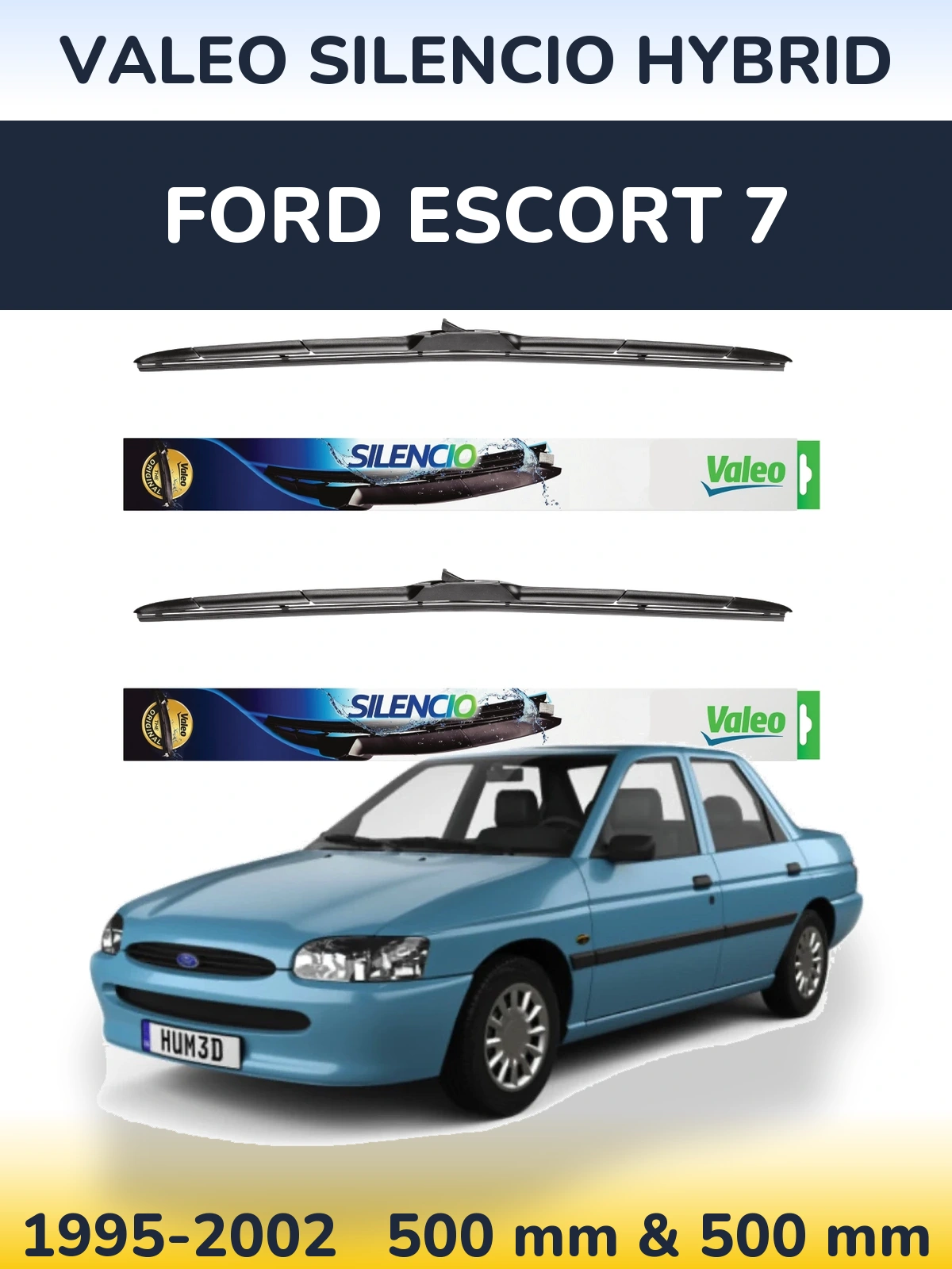 Ștergătoare Valeo Silencio Hybrid pentru Ford Escort 7