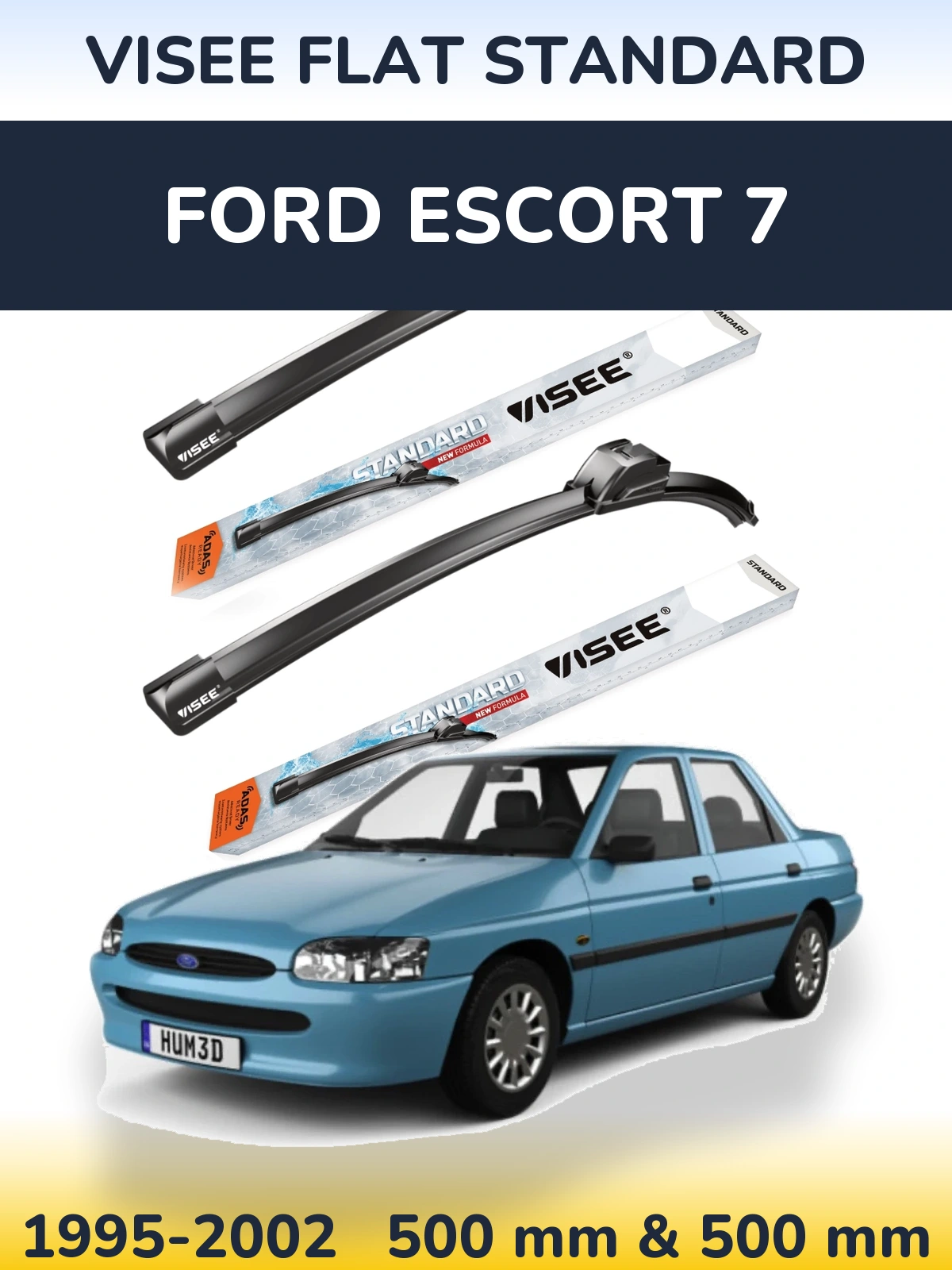 Ștergătoare VISEE FLAT STANDARD pentru Ford Escort 7