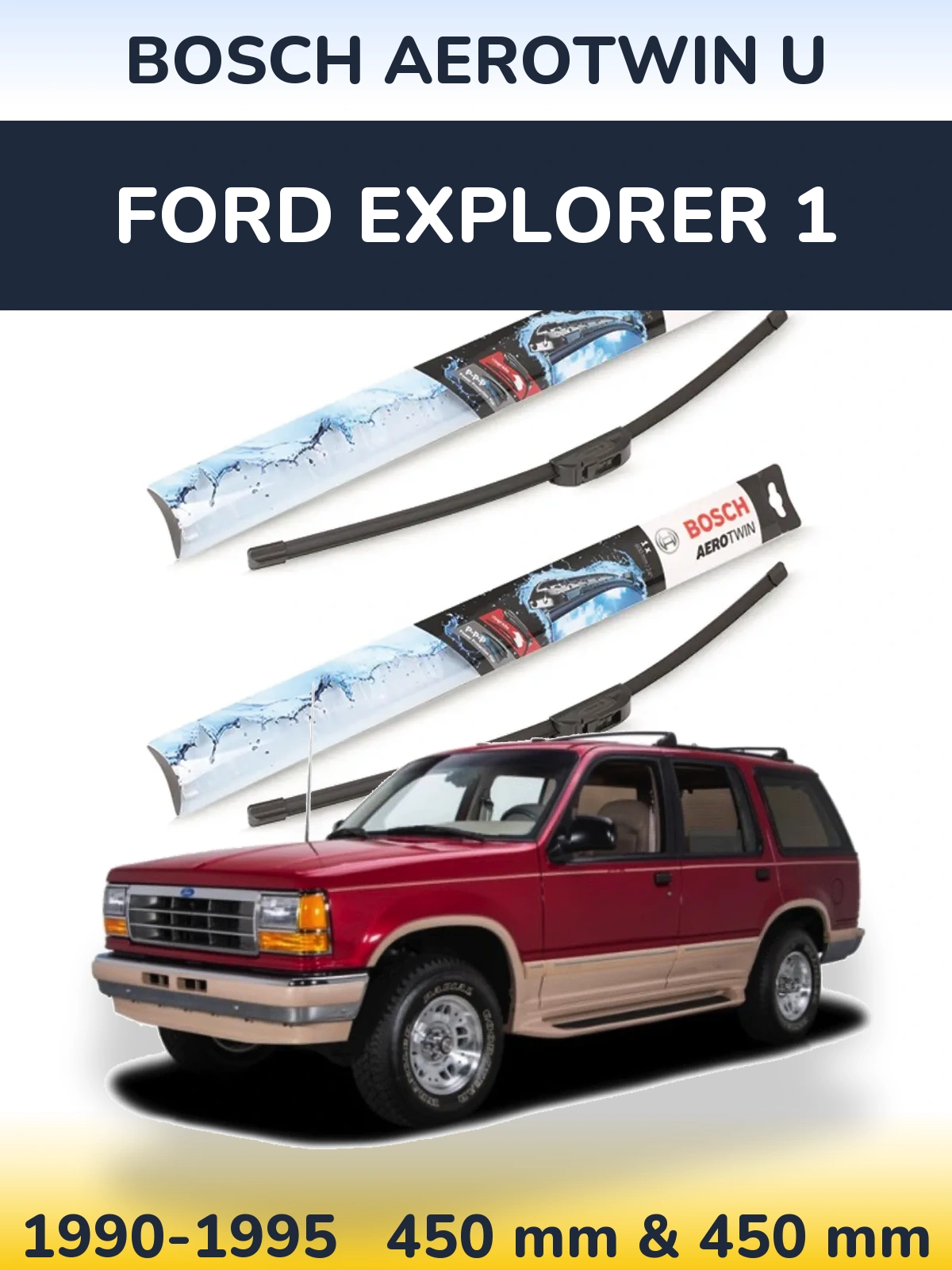 Ștergătoare BOSCH AeroTwin U pentru Ford Explorer 1