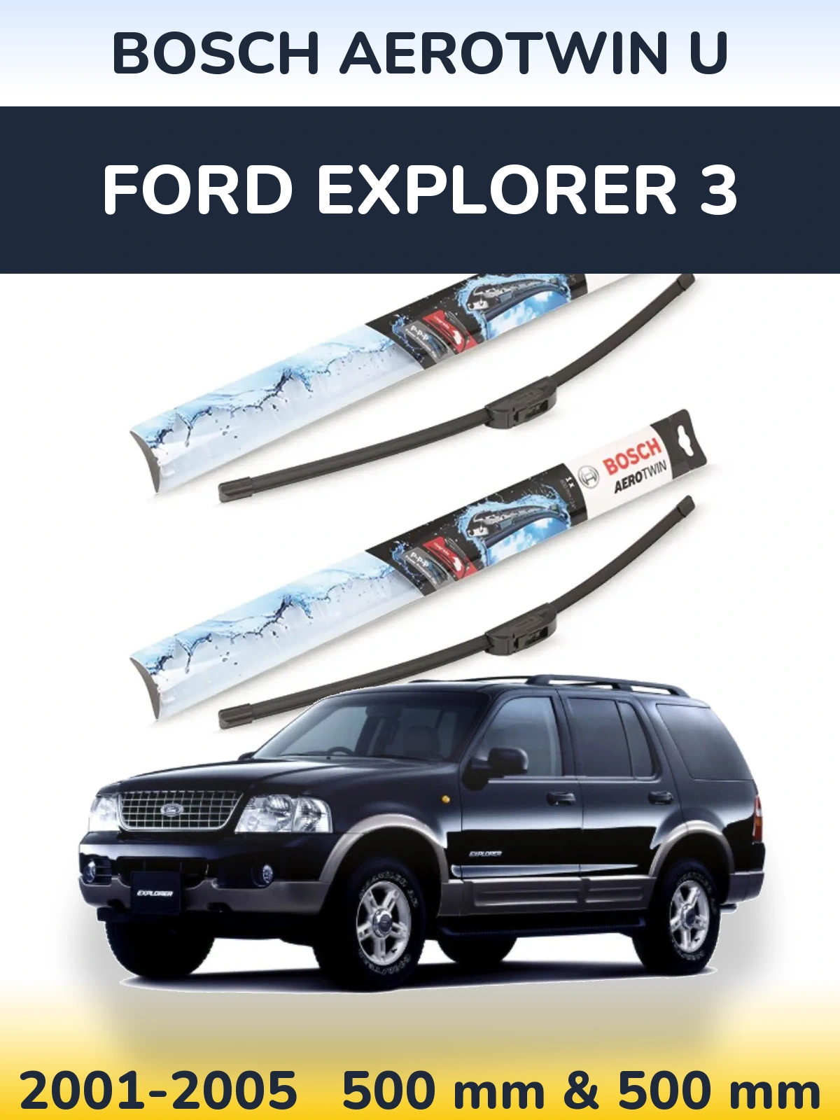 Ștergătoare BOSCH AeroTwin U pentru Ford Explorer 3