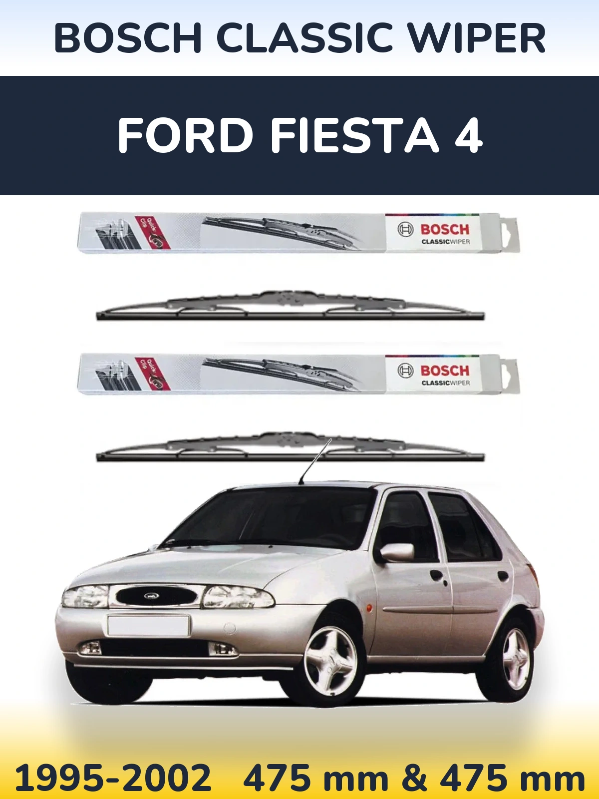 Ștergătoare BOSCH Classic Wiper pentru Ford Fiesta 4