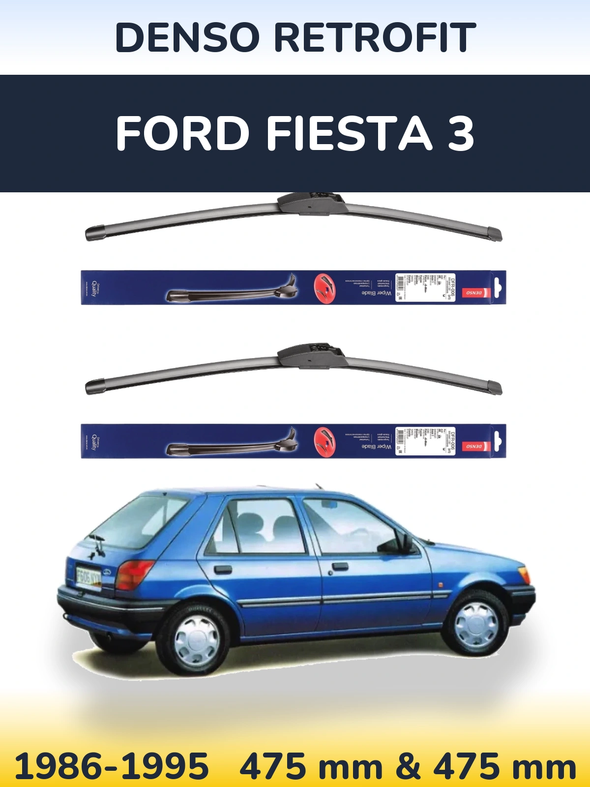 Ștergătoare Denso Retrofit pentru Ford Fiesta 3