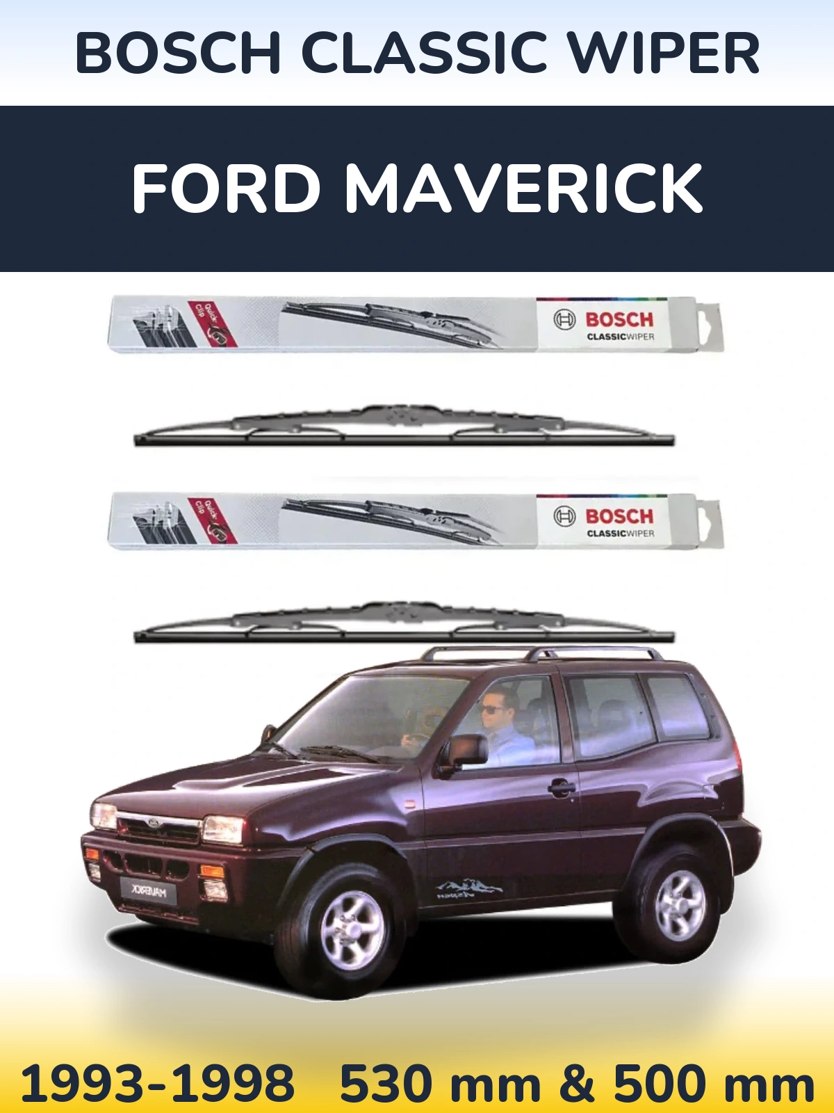 Ștergătoare BOSCH Classic Wiper pentru Ford Maverick