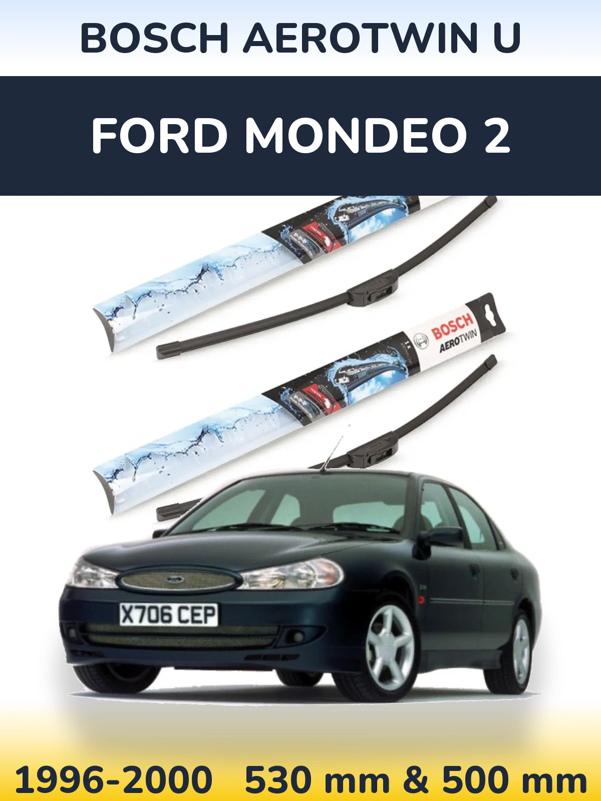 Ștergătoare BOSCH AeroTwin U pentru Ford Mondeo 2