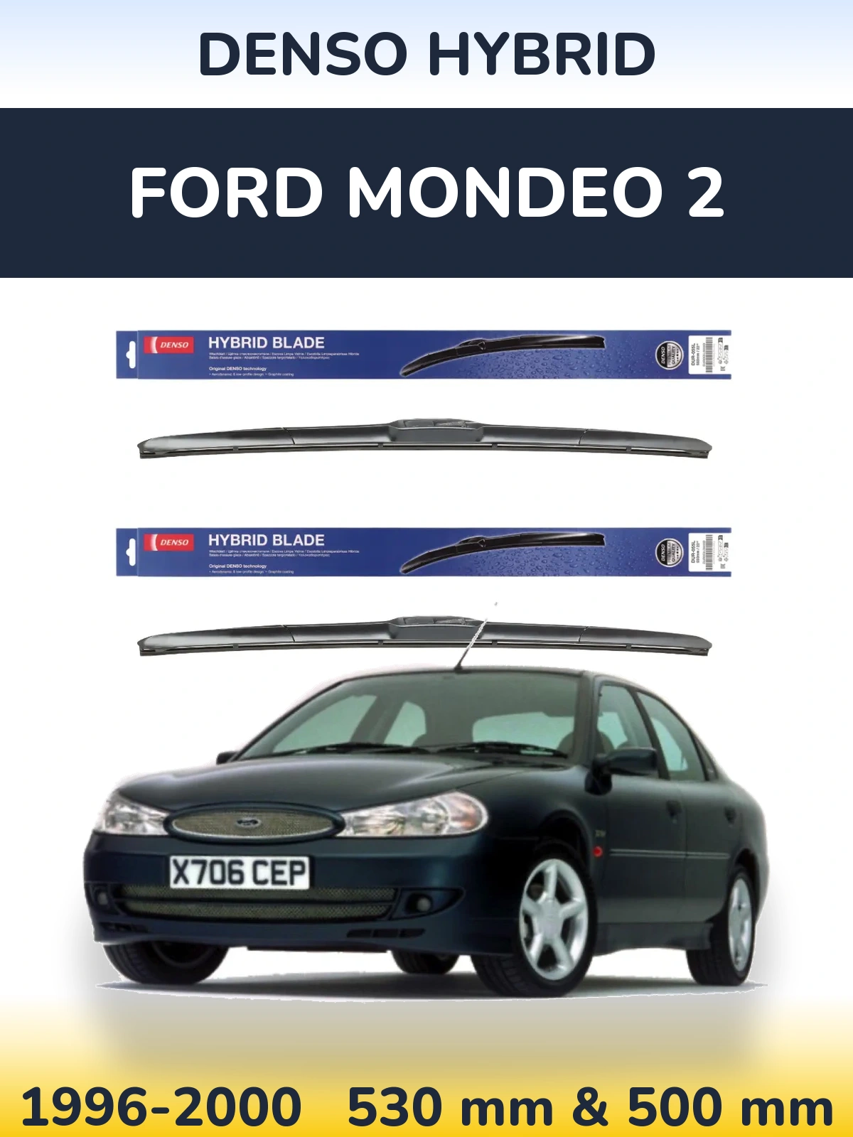 Ștergătoare Denso Hybrid pentru Ford Mondeo 2