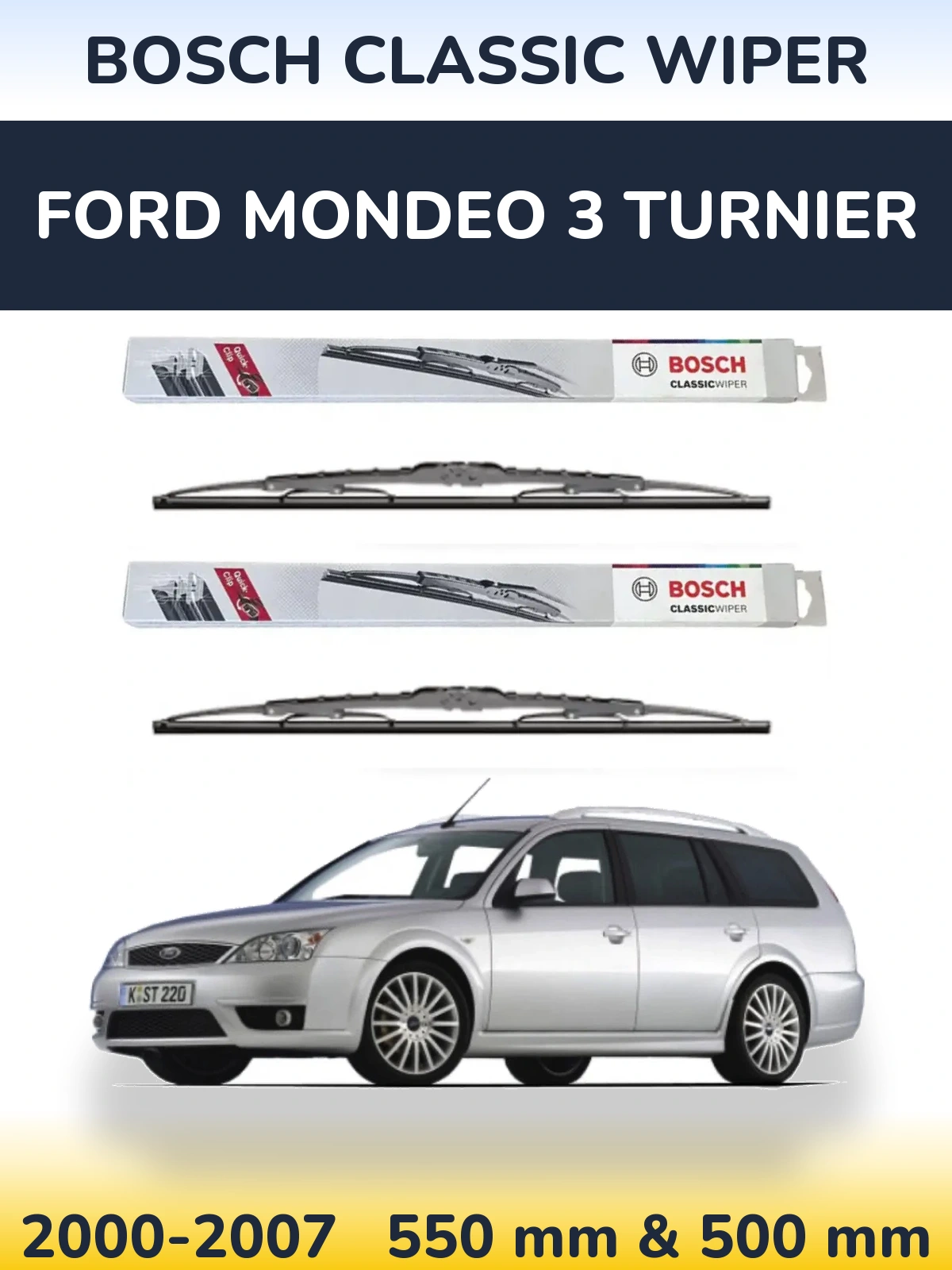 Ștergătoare BOSCH Classic Wiper pentru Ford Mondeo 3 Turnier