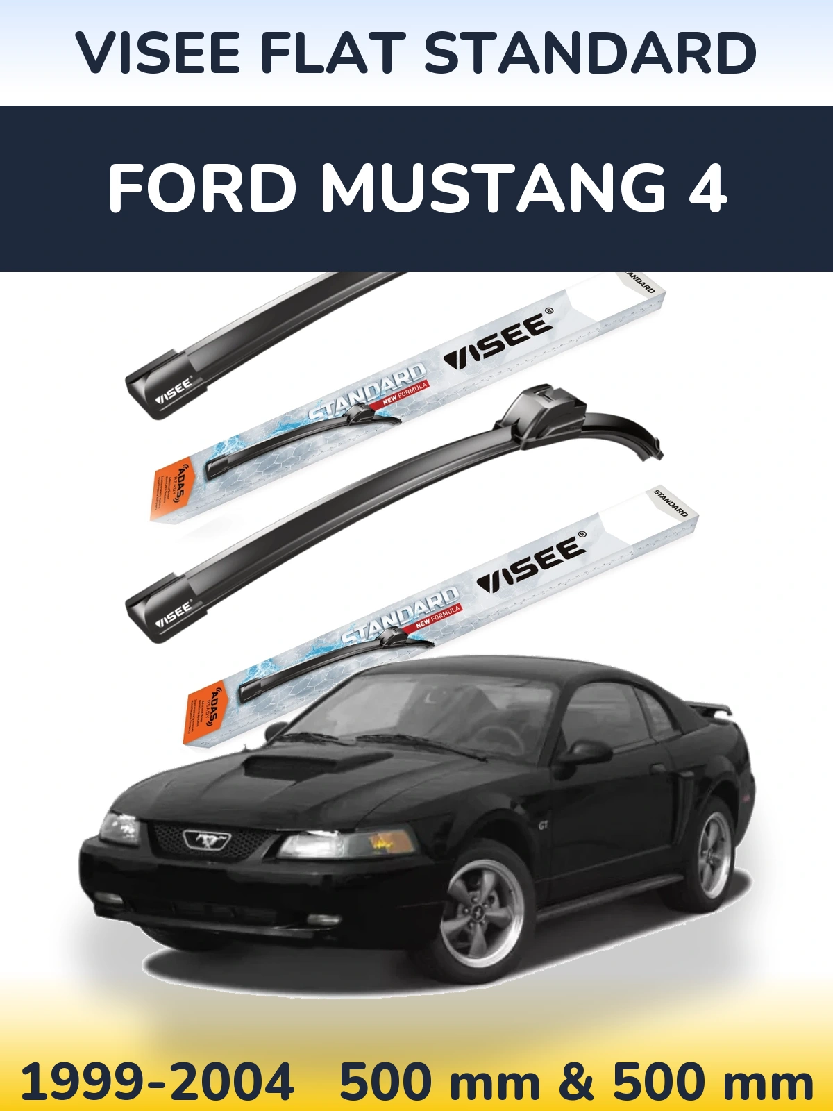 Ștergătoare VISEE FLAT STANDARD pentru Ford Mustang 4