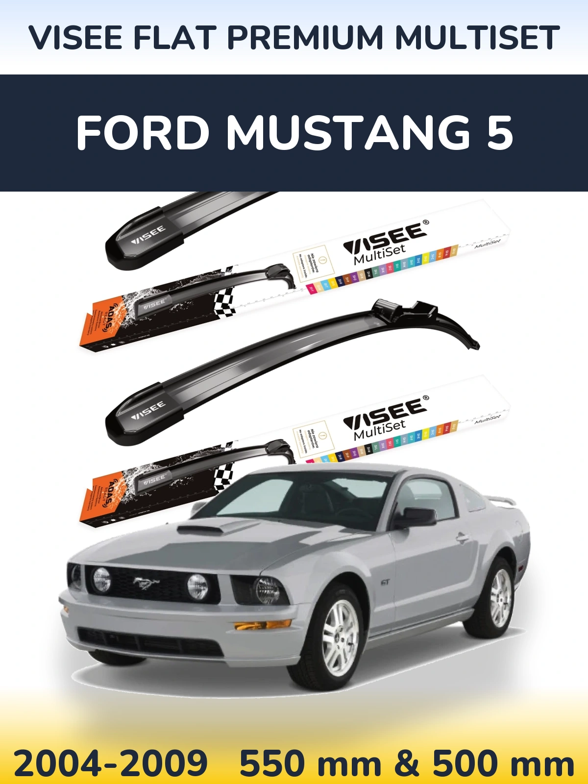 Ștergătoare VISEE FLAT PREMIUM MultiSet pentru Ford Mustang 5