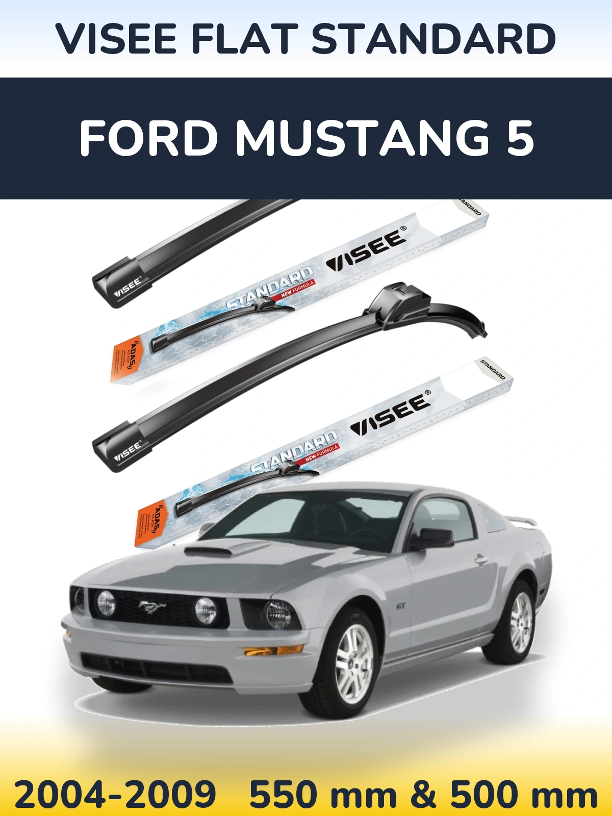 Ștergătoare VISEE FLAT STANDARD pentru Ford Mustang 5