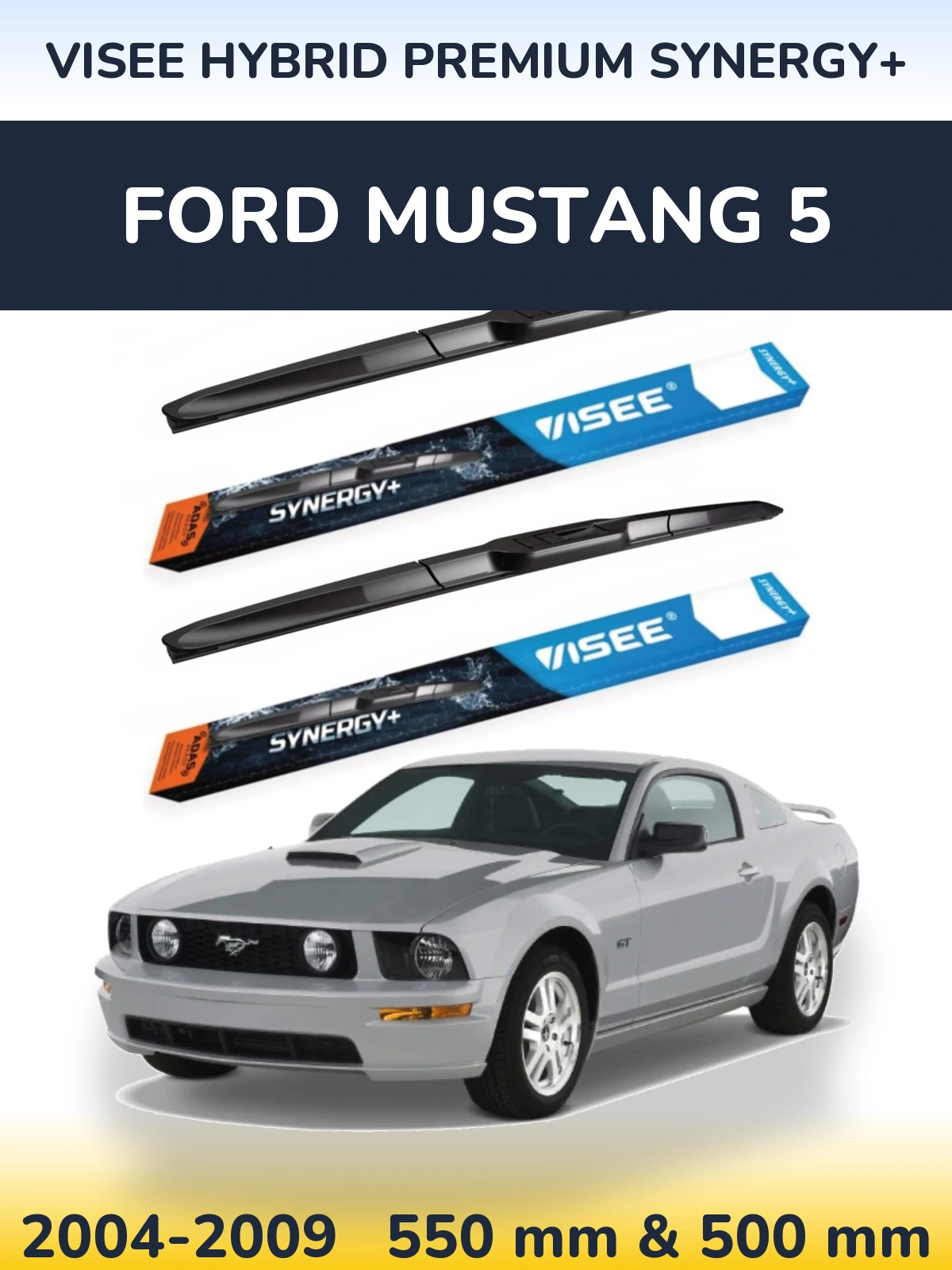 Ștergătoare VISEE HYBRID PREMIUM SYNERGY+ pentru Ford Mustang 5