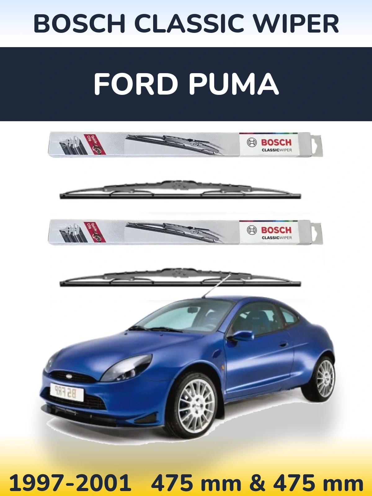Ștergătoare BOSCH Classic Wiper pentru Ford Puma
