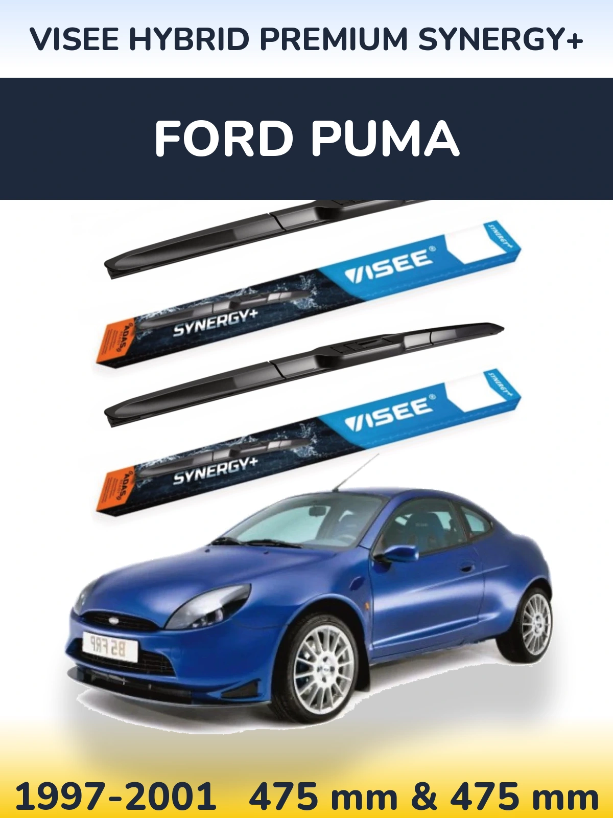 Ștergătoare VISEE HYBRID PREMIUM SYNERGY+ pentru Ford Puma
