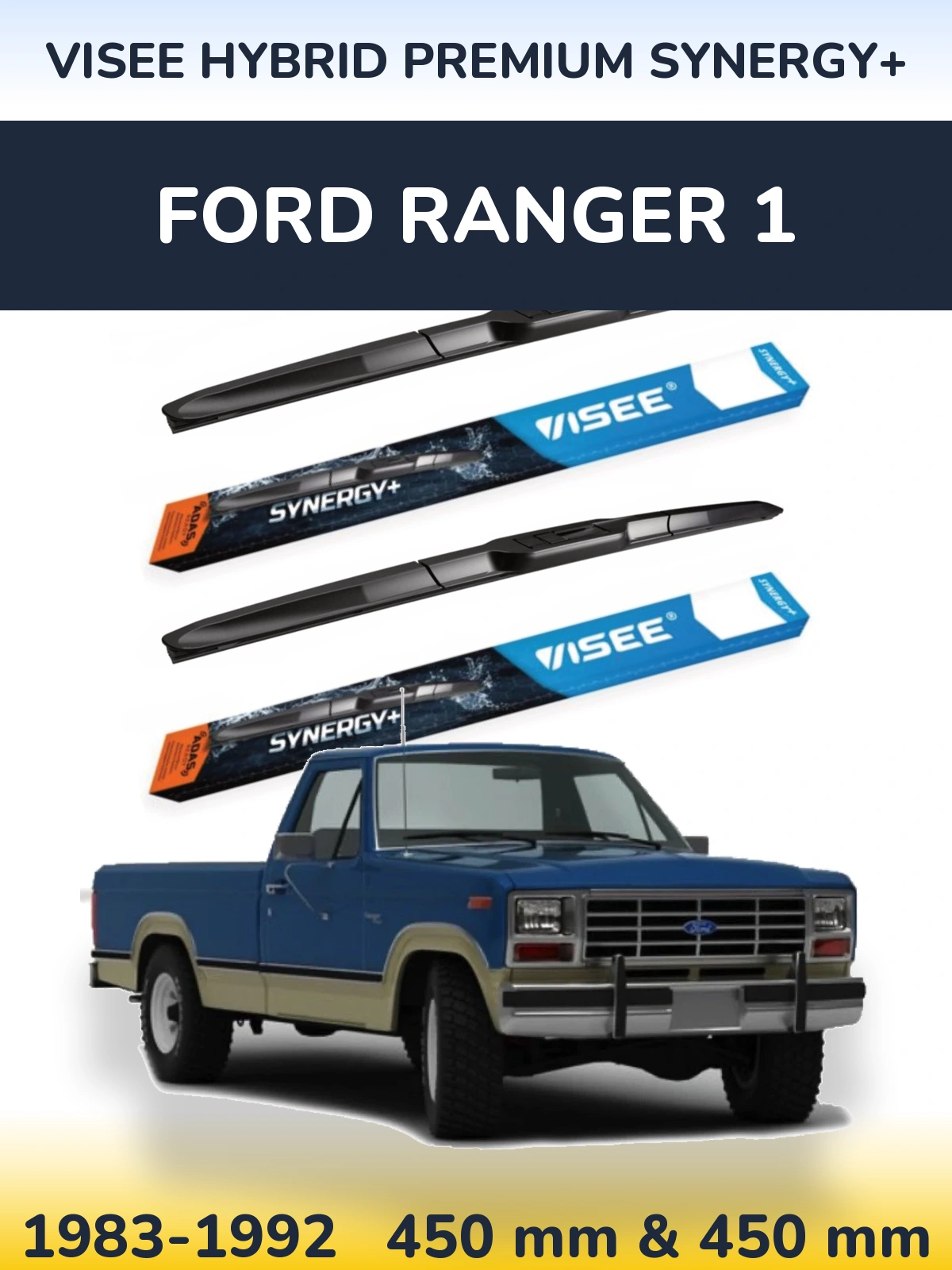 Ștergătoare VISEE HYBRID PREMIUM SYNERGY+ pentru Ford Ranger 1
