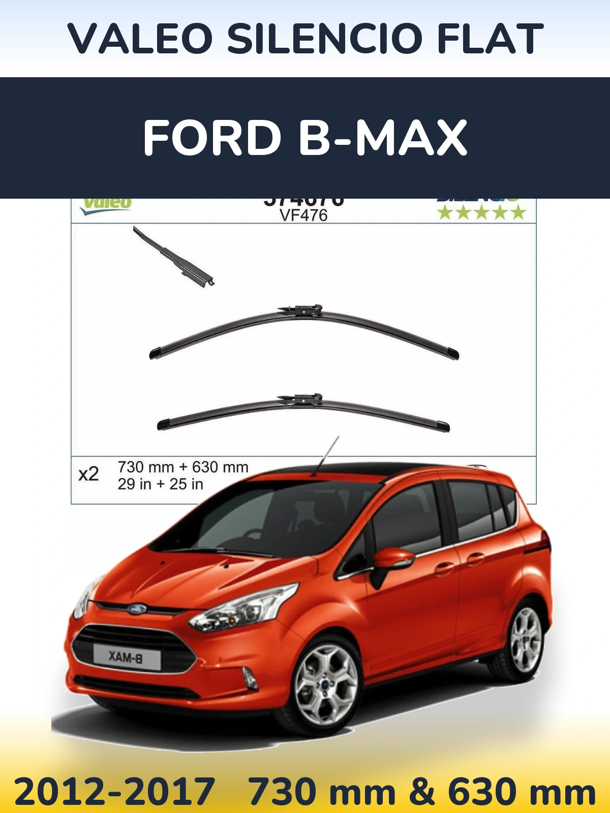 Ștergătoare Valeo Silencio Flat pentru Ford B-Max