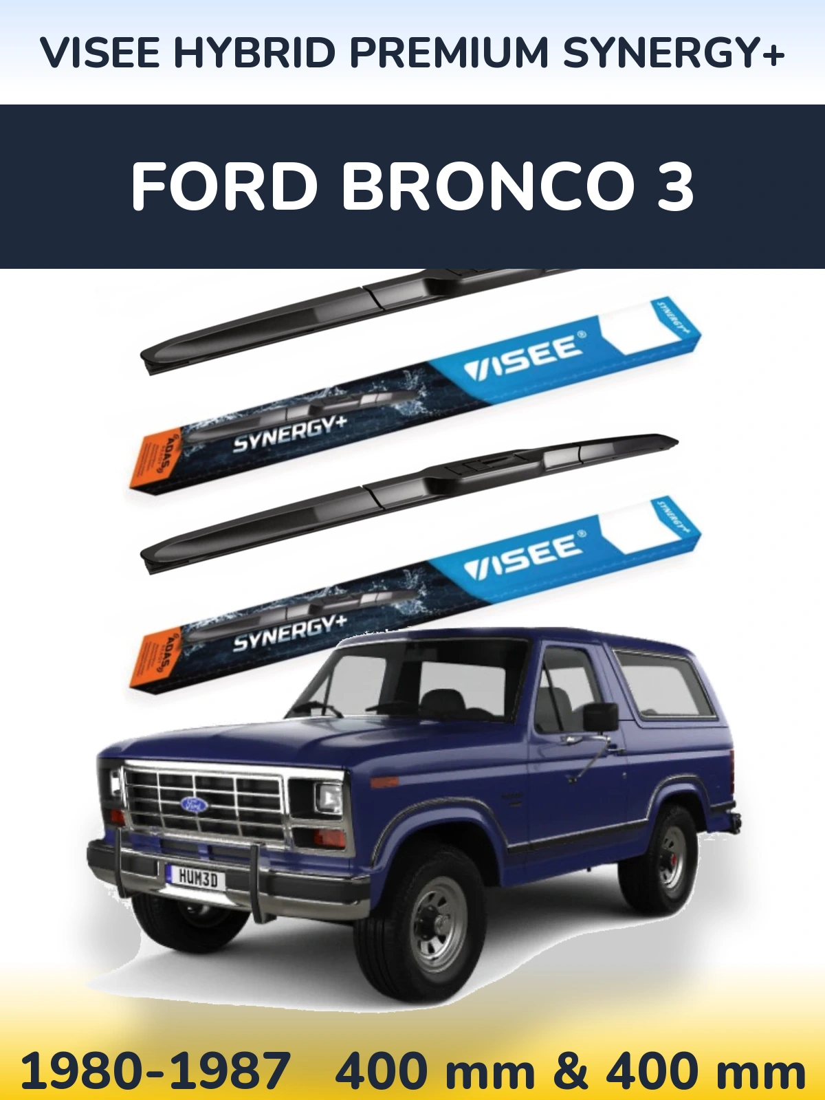 Ștergătoare VISEE HYBRID PREMIUM SYNERGY+ pentru Ford Bronco 3