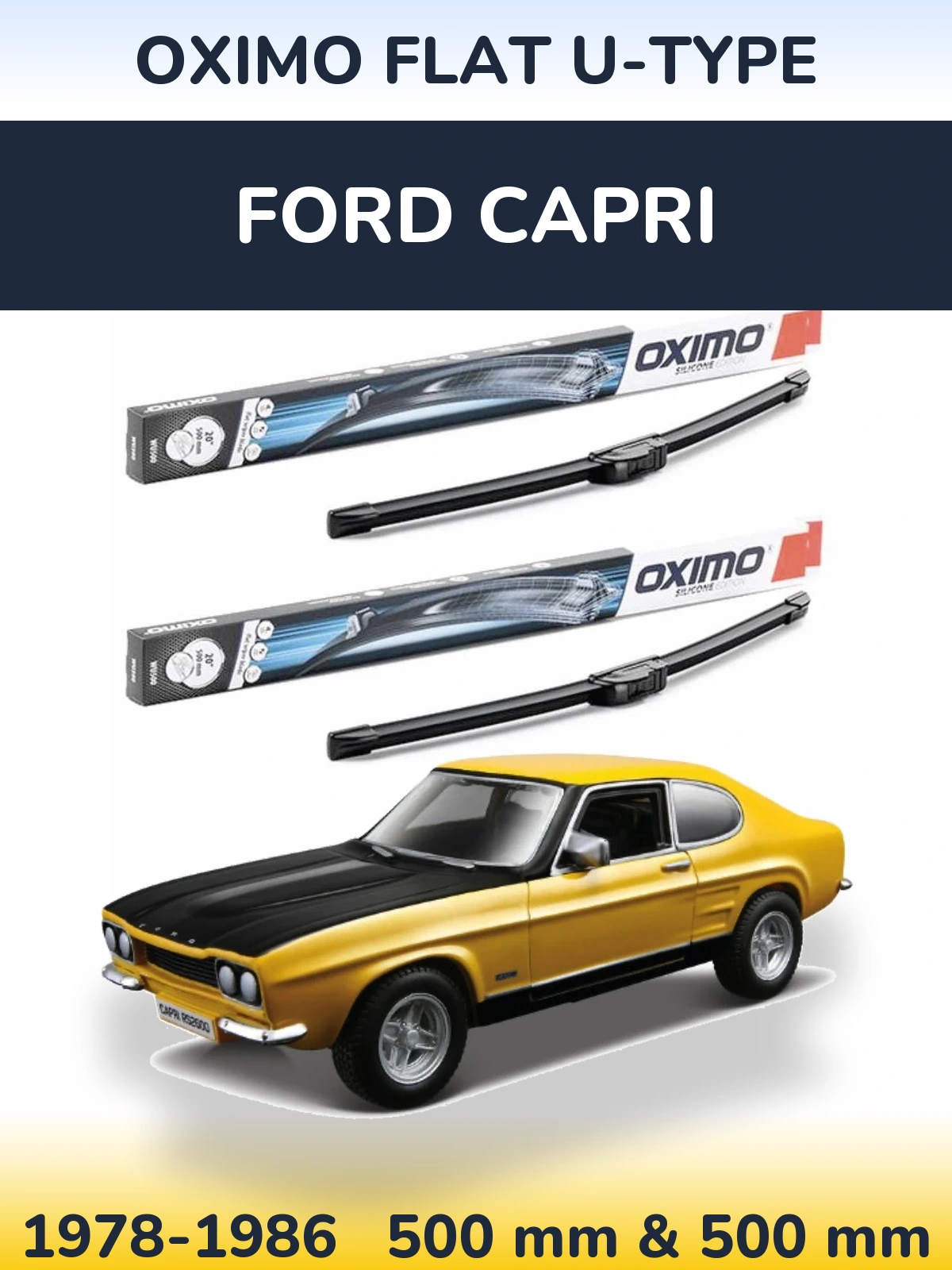Ștergătoare Oximo Flat U-type pentru Ford Capri