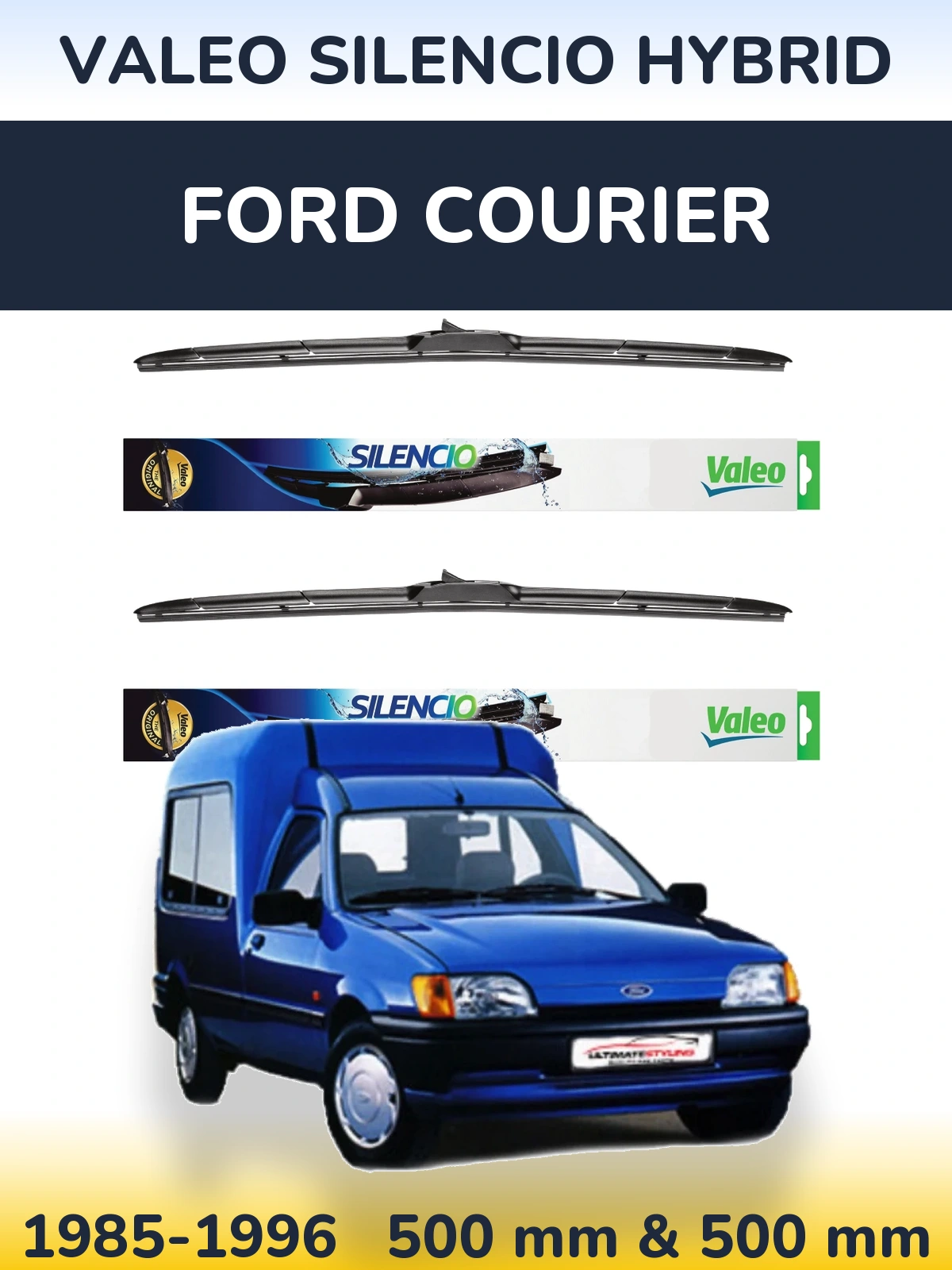 Ștergătoare Valeo Silencio Hybrid pentru Ford Courier