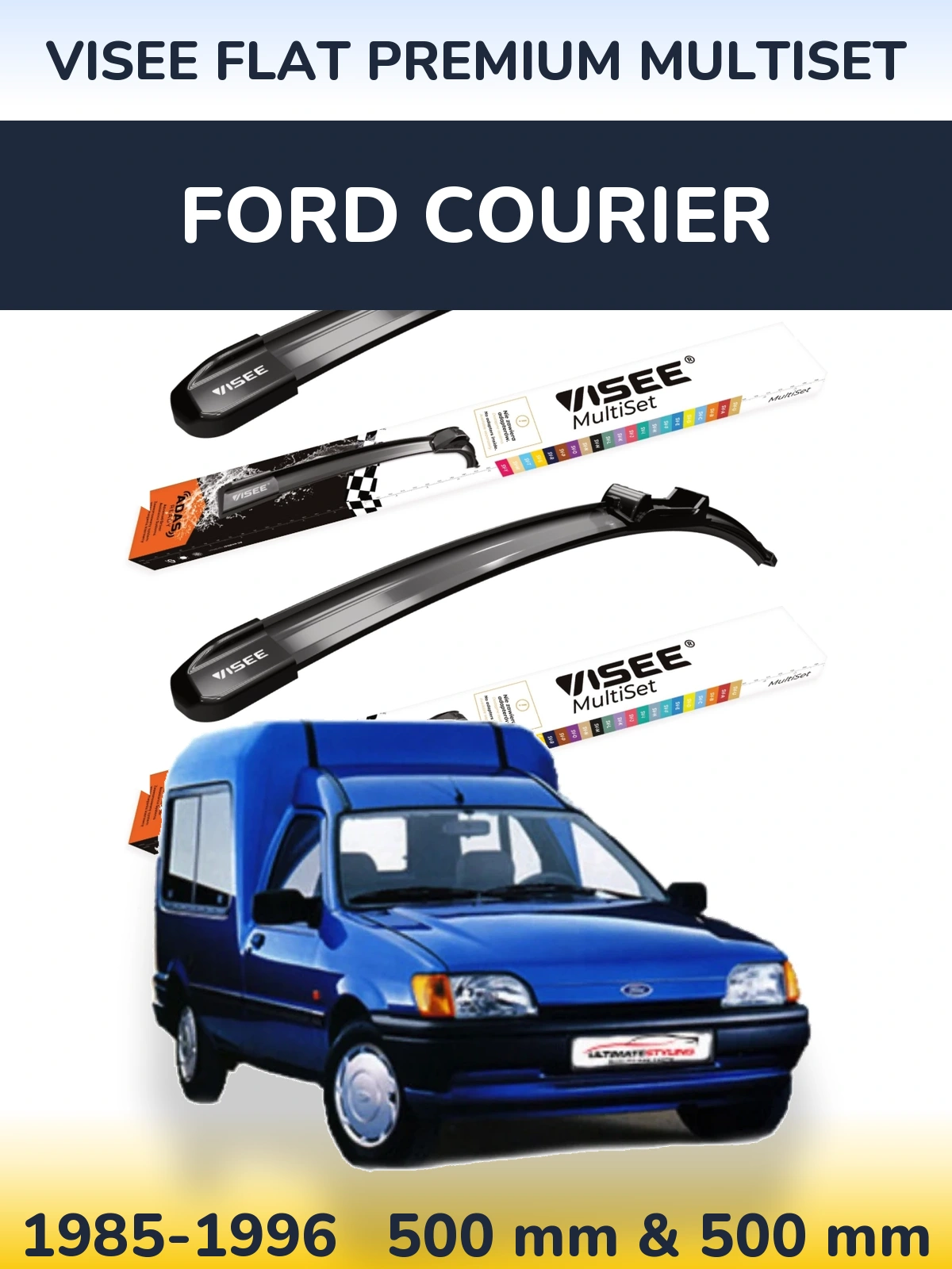 Ștergătoare VISEE FLAT PREMIUM MultiSet pentru Ford Courier