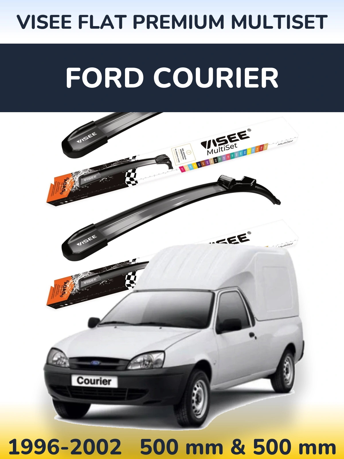 Ștergătoare VISEE FLAT PREMIUM MultiSet pentru Ford Courier