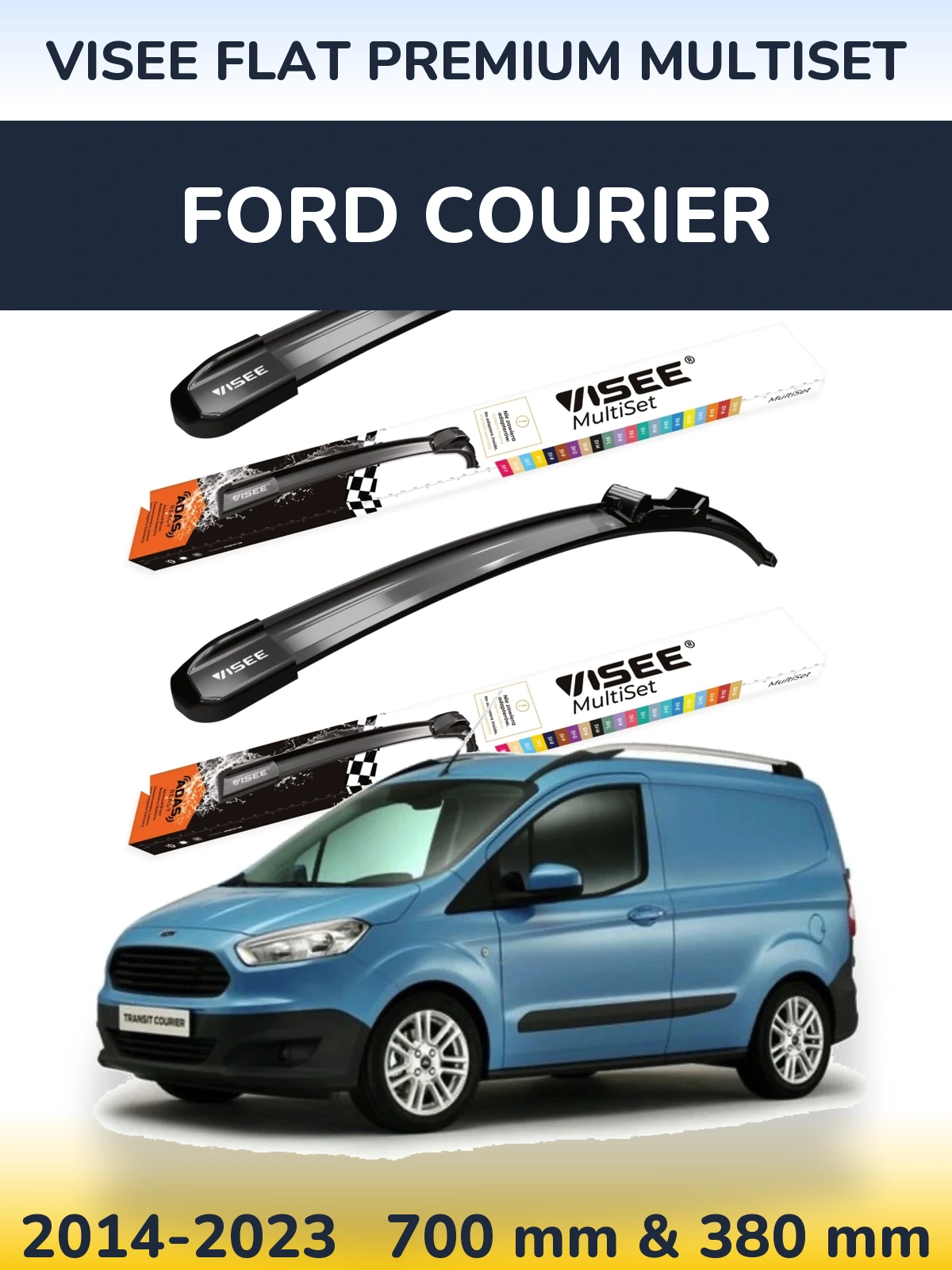 Ștergătoare VISEE FLAT PREMIUM MultiSet pentru Ford Courier