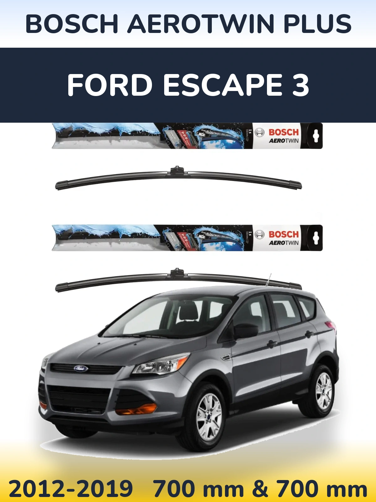 Ștergătoare BOSCH AeroTwin Plus pentru Ford Escape 3