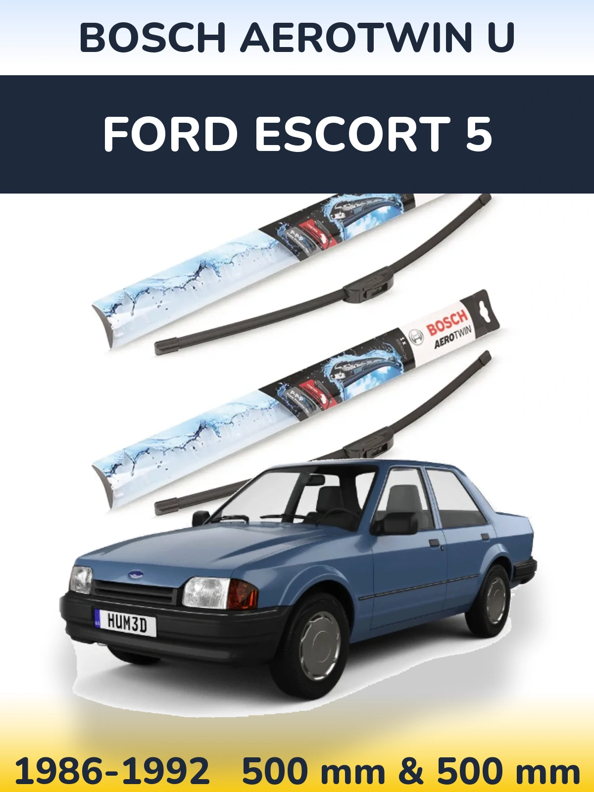 Ștergătoare BOSCH AeroTwin U pentru Ford Escort 5