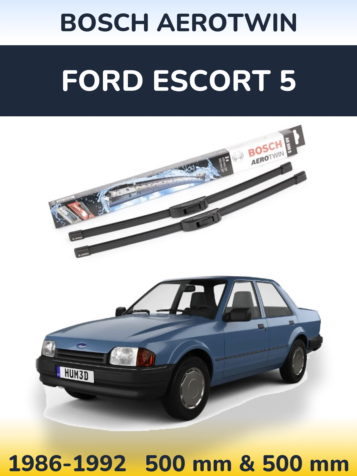 Ștergătoare BOSCH AeroTwin pentru Ford Escort 5