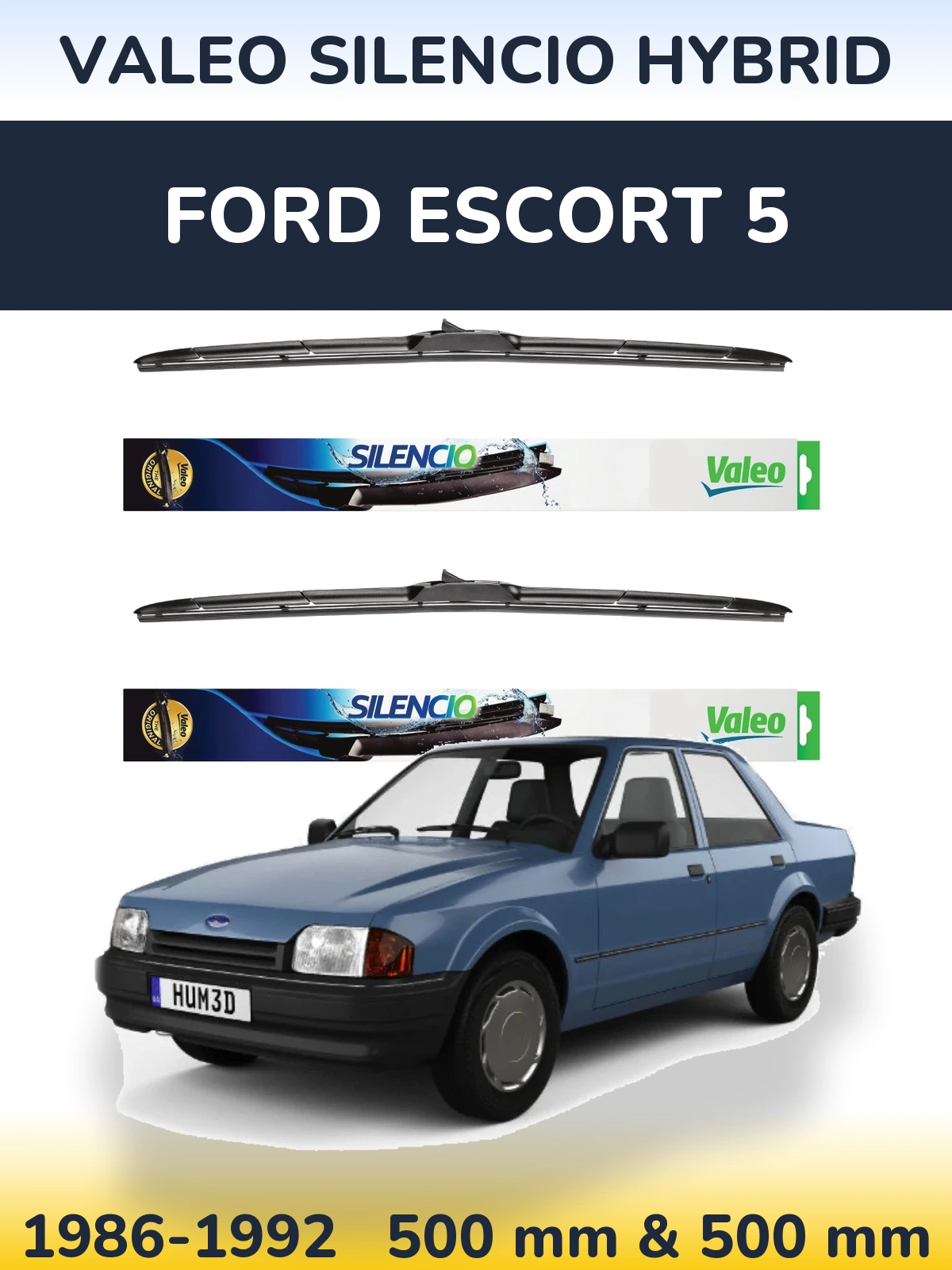 Ștergătoare Valeo Silencio Hybrid pentru Ford Escort 5