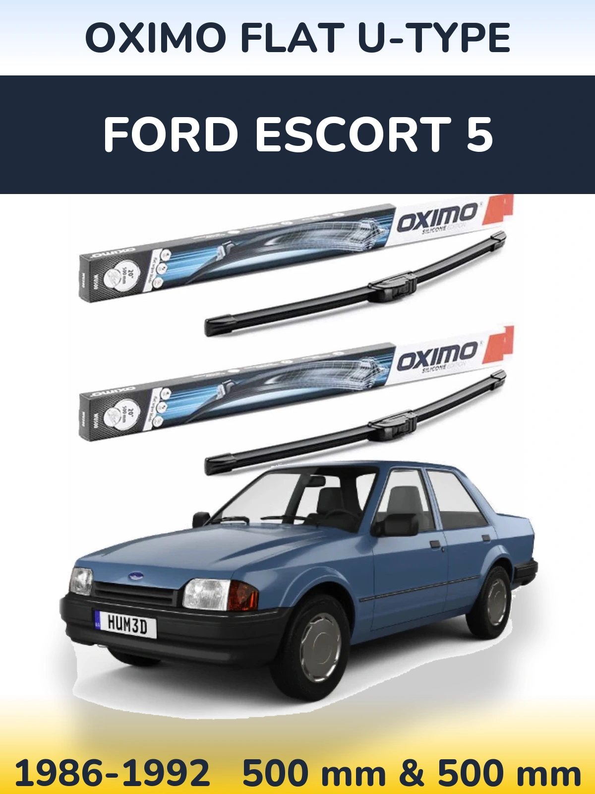 Ștergătoare Oximo Flat U-type pentru Ford Escort 5