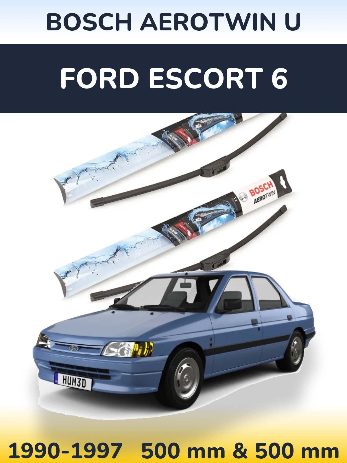 Ștergătoare BOSCH AeroTwin U pentru Ford Escort 6