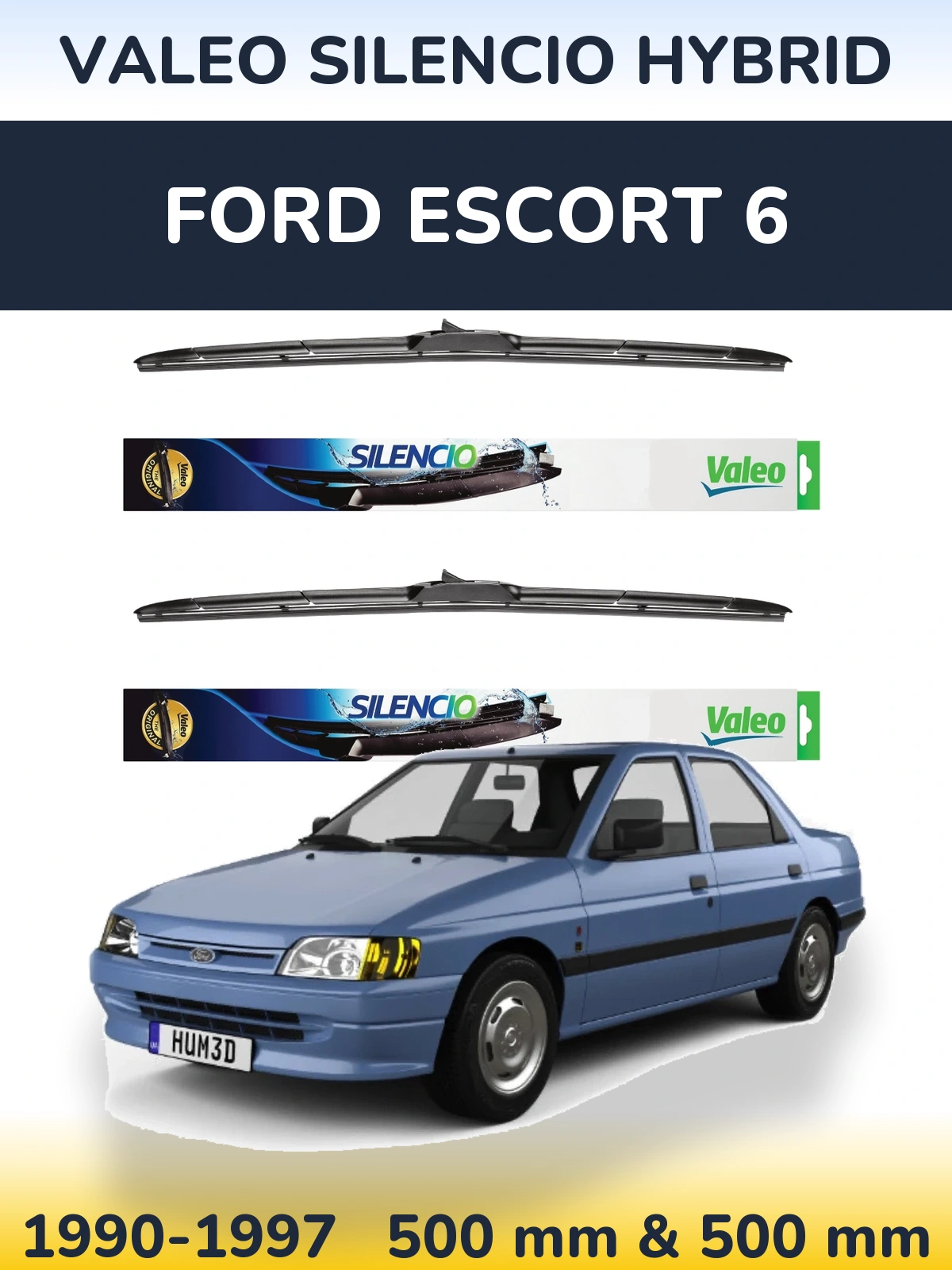 Ștergătoare Valeo Silencio Hybrid pentru Ford Escort 6