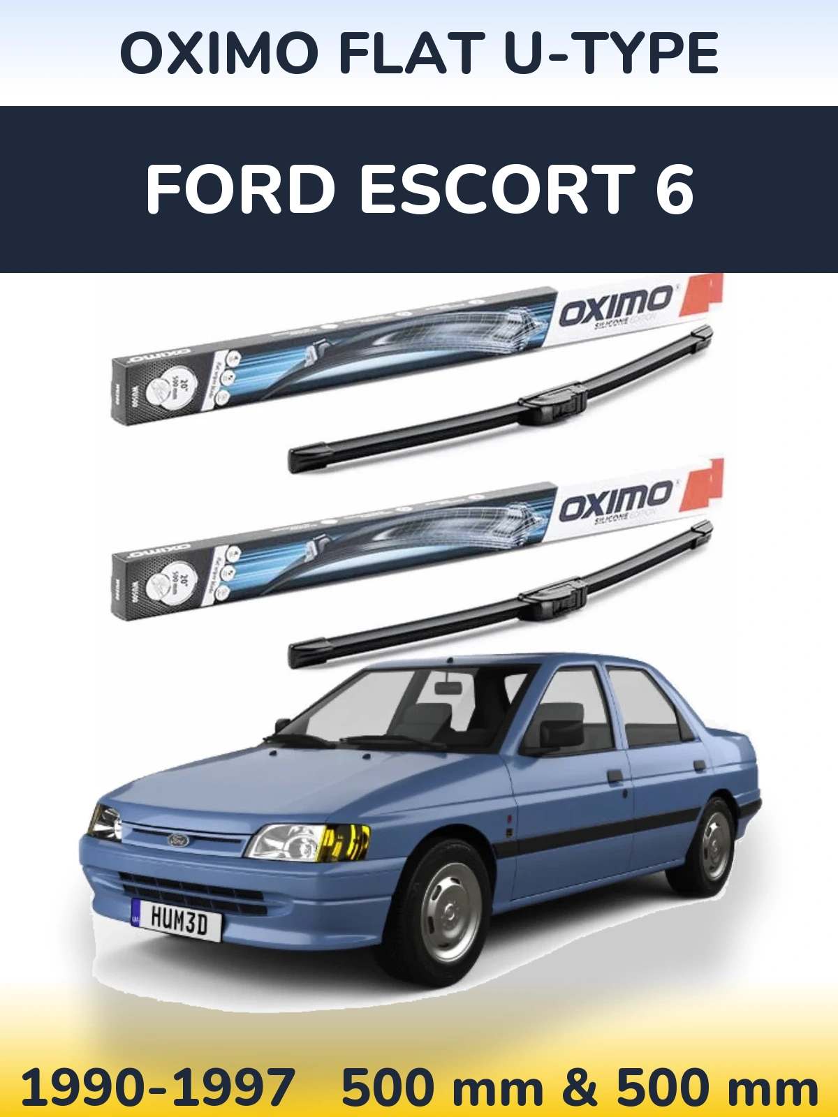 Ștergătoare Oximo Flat U-type pentru Ford Escort 6