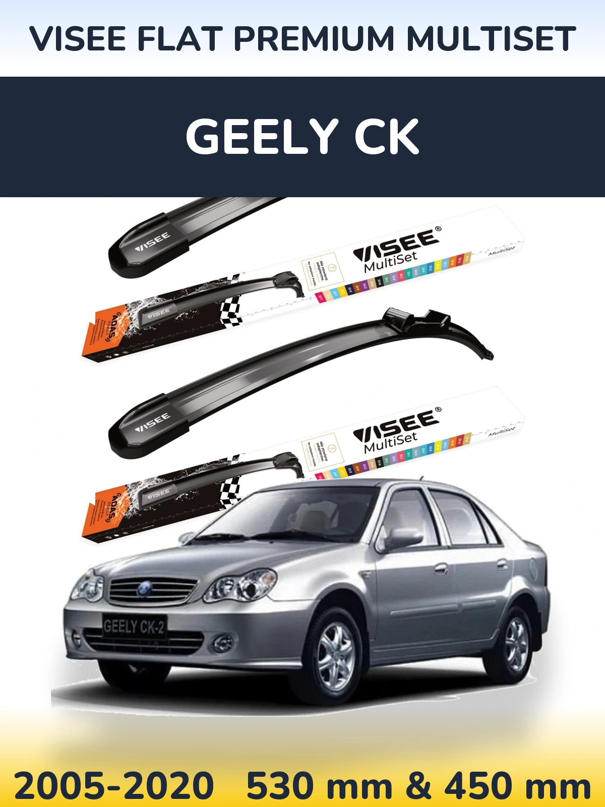 Ștergătoare VISEE FLAT PREMIUM MultiSet pentru Geely CK