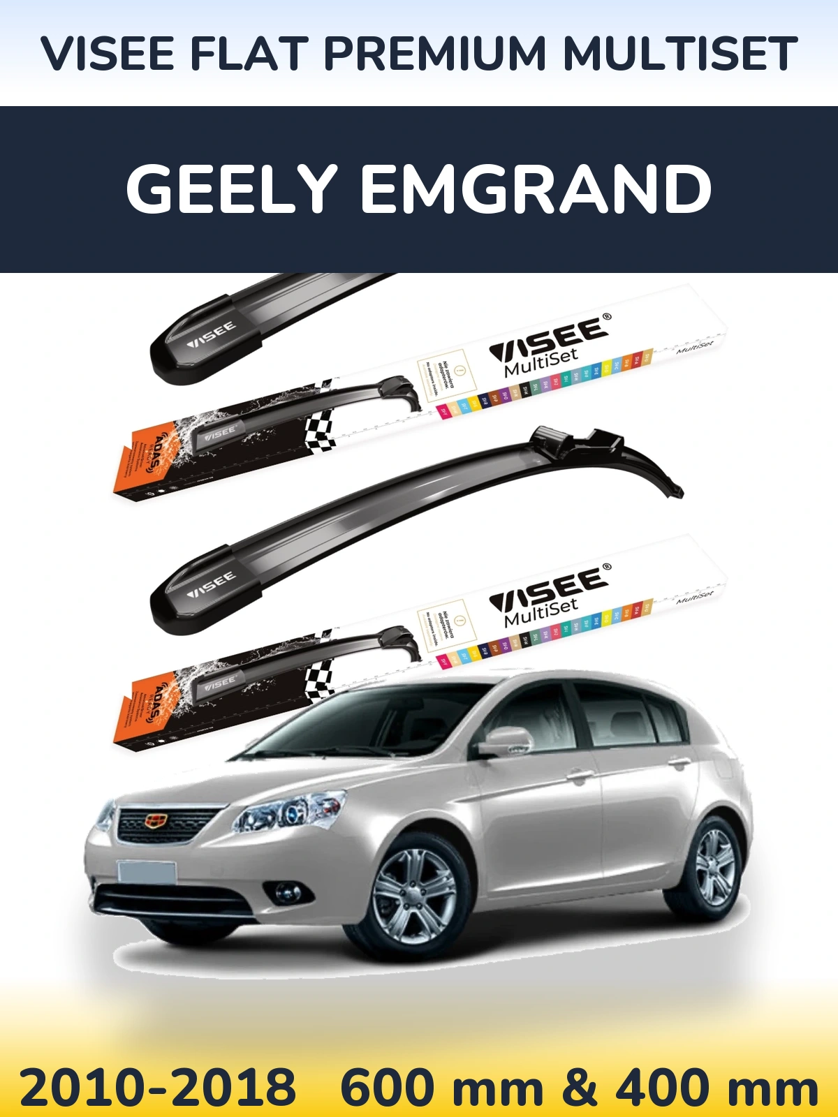 Ștergătoare VISEE FLAT PREMIUM MultiSet pentru Geely Emgrand